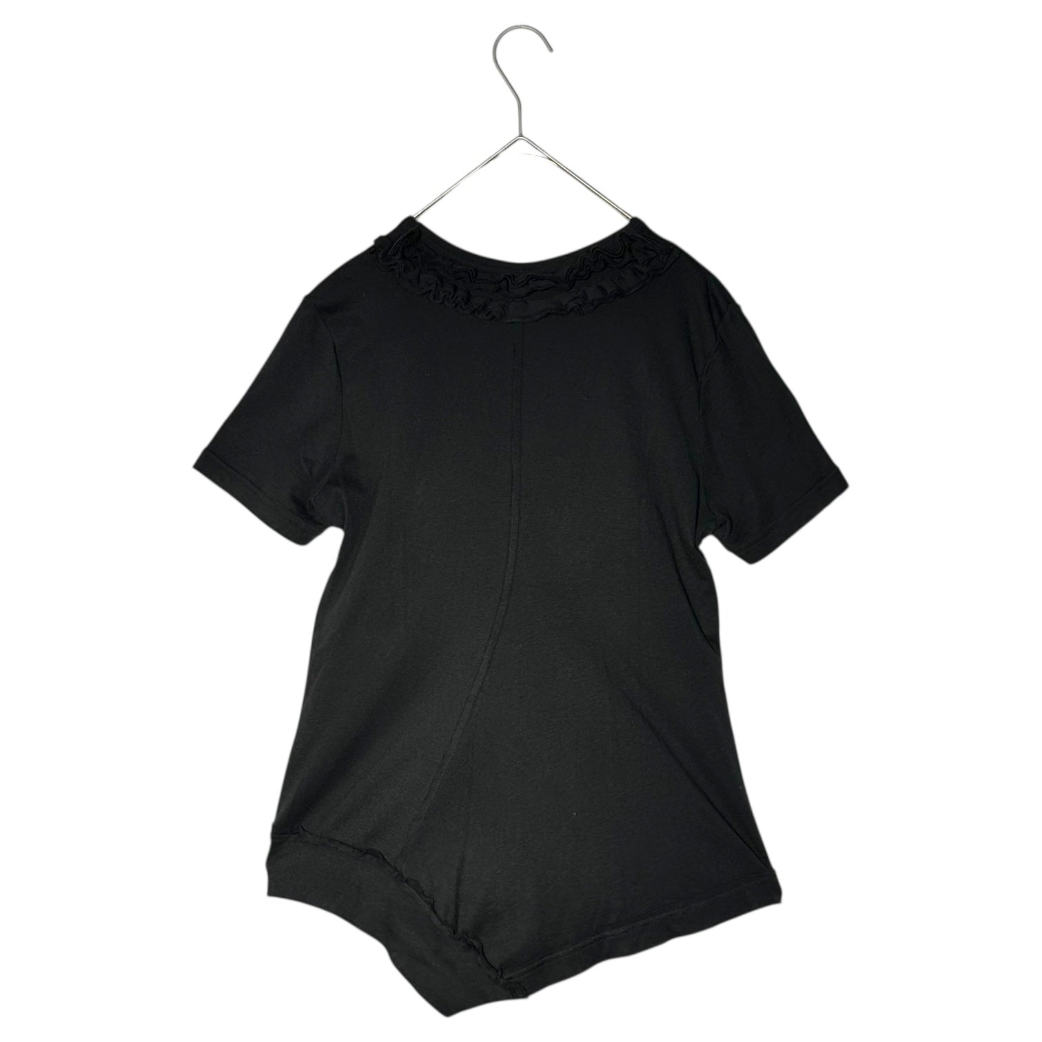 Y's(ワイズ) Back ruffle design crew neck T-shirt バック フリル デザイン クルーネック Tシャツ YD-T17-564 2(M程度) ブラック