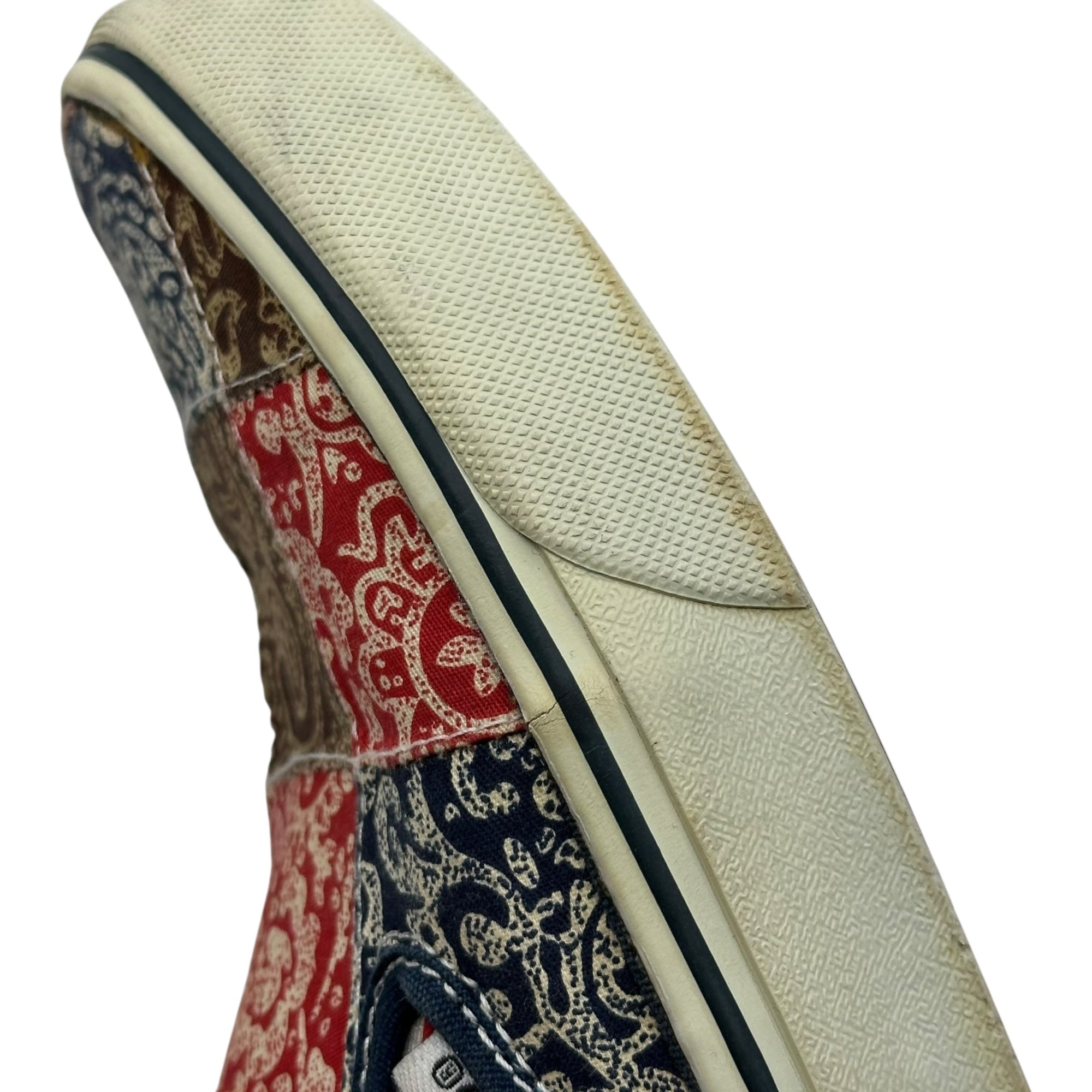 VANS(バンズ) Classic Slip-on クラシック スリッポン ペイズリー バンダナ パッチワーク 26.5cm レッド×ネイビー スニーカー