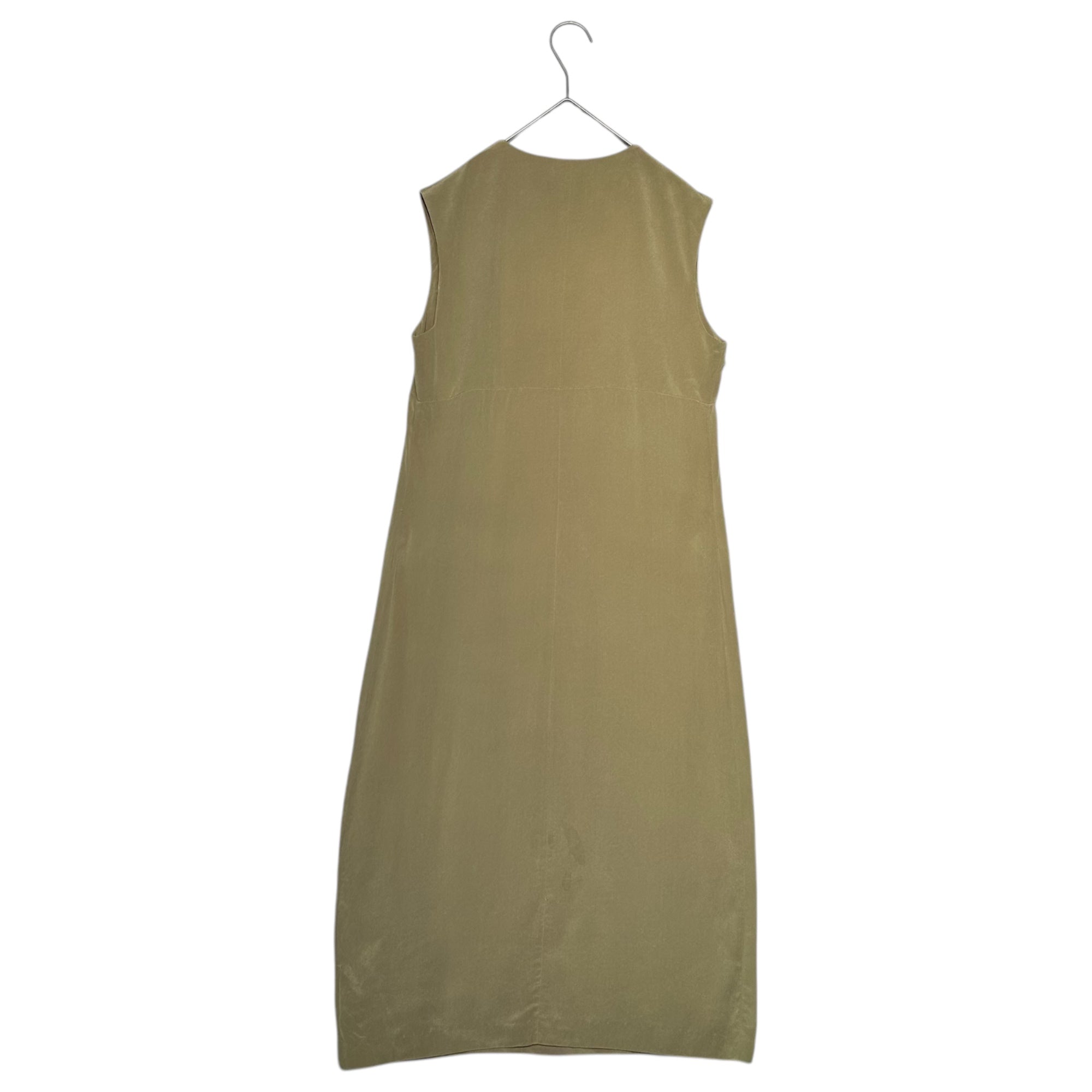 Maison Martin Margiela(メゾン マルタンマルジェラ) 00's Sleeveless Silk Dress Dress ノースリーブ シルク ドレス ワンピース カーキ ここのえ期 アーカイブ