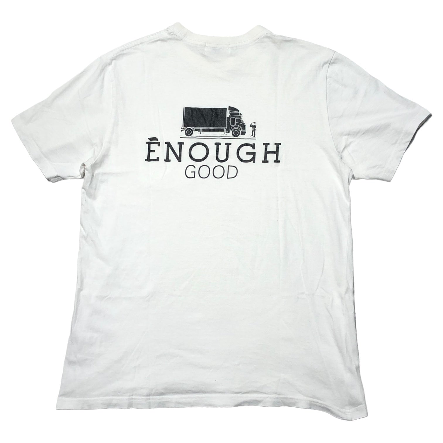 GOODENOUGH × FRAGMENT DESIGN(グッドイナフ×フラグメントデザイン) THE CONVENI Back print  pocket T-shirt ザコンビニ バックプリントポケットTシャツ 2(M) ホワイト×ブラック エルメスオマージュ 稀少品