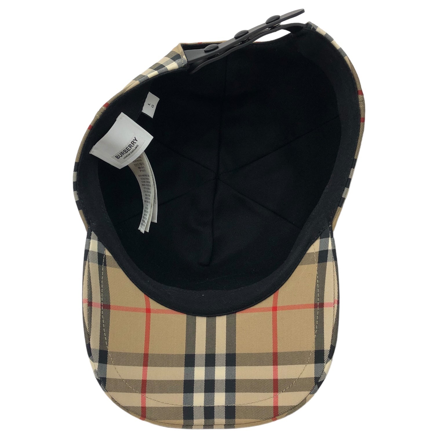 BURBERRY(バーバリー) 21SS Buberry check cap バーバリーチェック キャップ 8026929/70F L ベージュ×ブラック×レッド