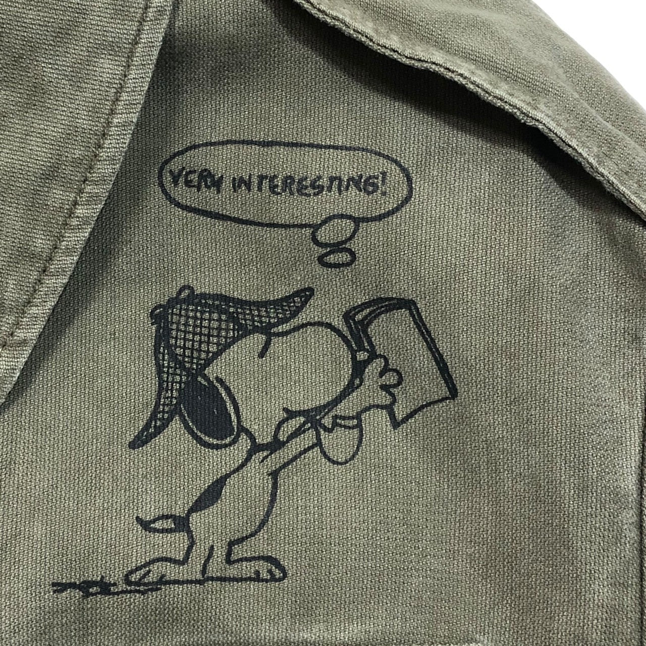MARQUARDT SCHULZ(マーカートシュルツ) OLD CUSTUM FATIGUE JACKET オールド カスタム ファティーグ ジャケット ミリタリー スヌーピー SIZE M程度 カーキ ドイツ軍