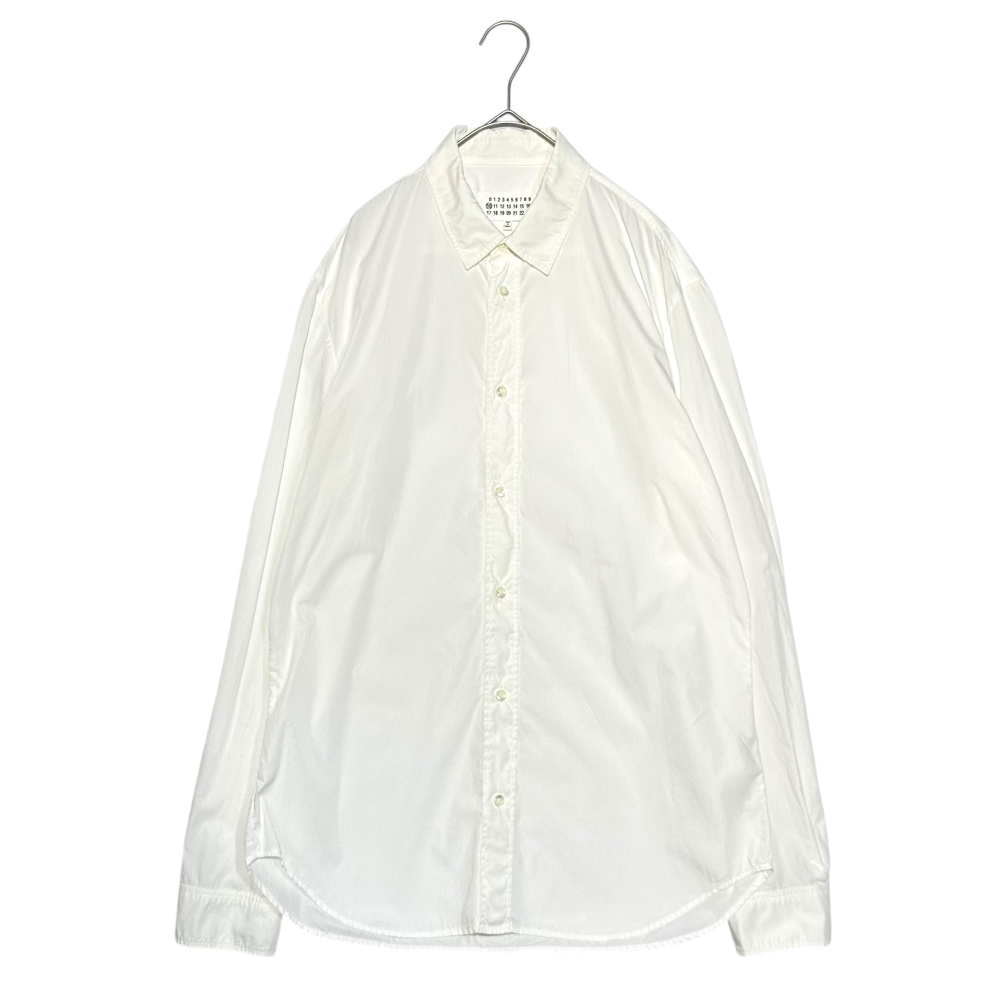 MAISON MARGIELA(メゾンマルジェラ) 17AW Cotton Poplin L/S Shirt コットン ポプリン 長袖 シャツ S30DL0377 41(L程度) ホワイト