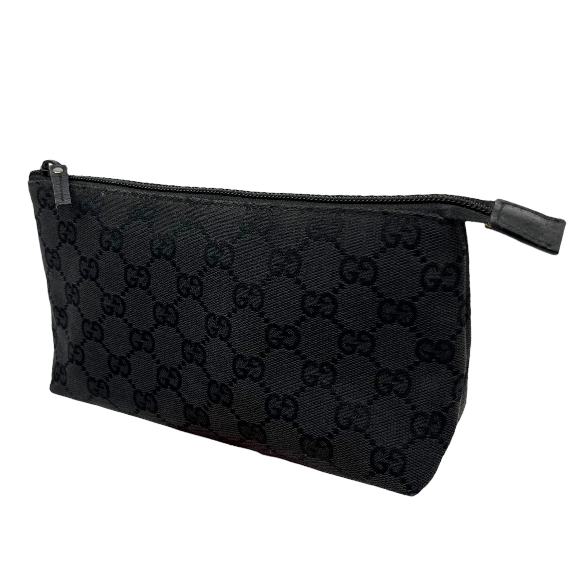 GUCCI(グッチ) GG canvas logo pouch GG キャンバス ロゴ ポーチ 115238 200047 ブラック ケース 化粧ポーチ