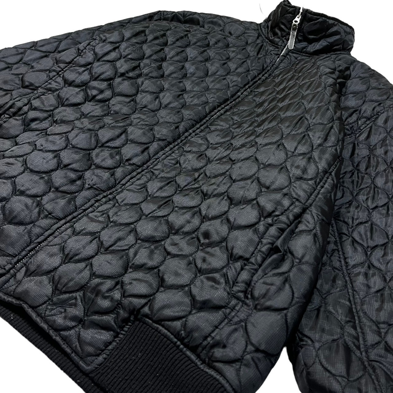 Karl Kani(カールカナイ) 90'sロゴ刺繍スーパーオーバーキルティングジャケット XL ブラック