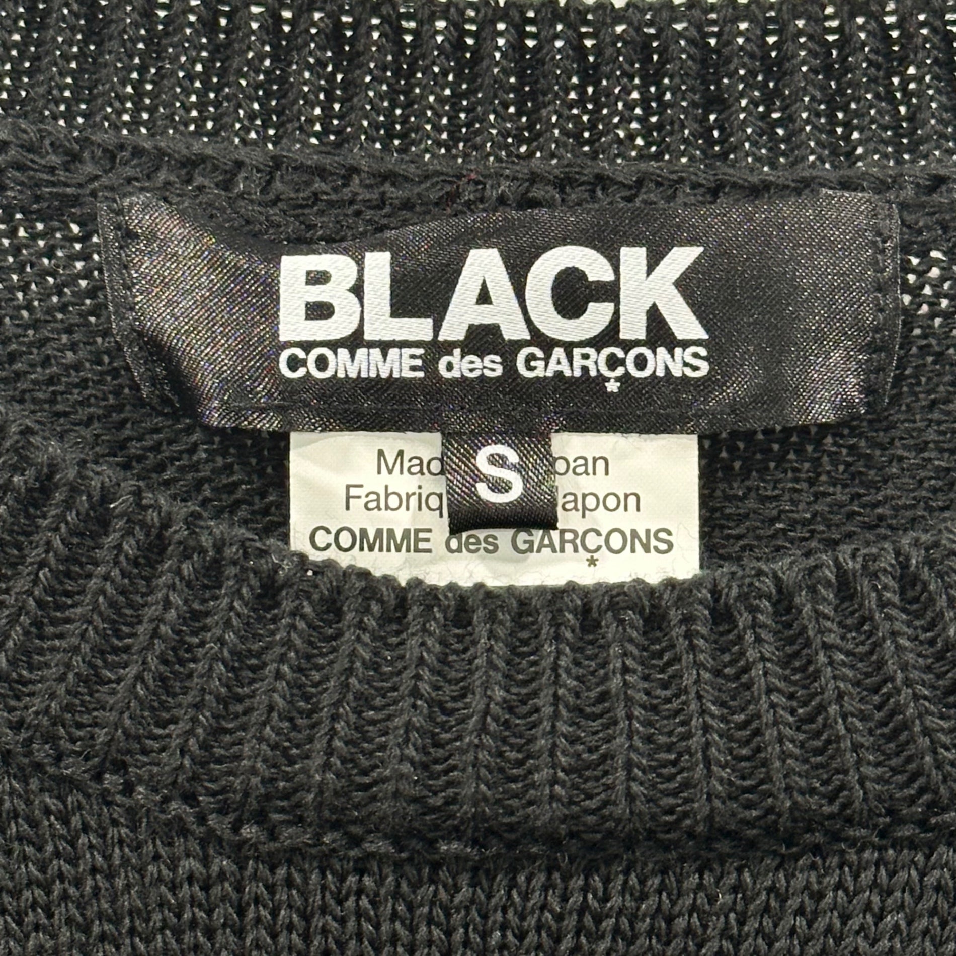 BLACK COMME des GARCONS(ブラックコムデギャルソン) 23SS Cutting Sleeve Acrylic Knit カッティング スリーブ アクリル ニット 1K-N004 S ブラック AD2022