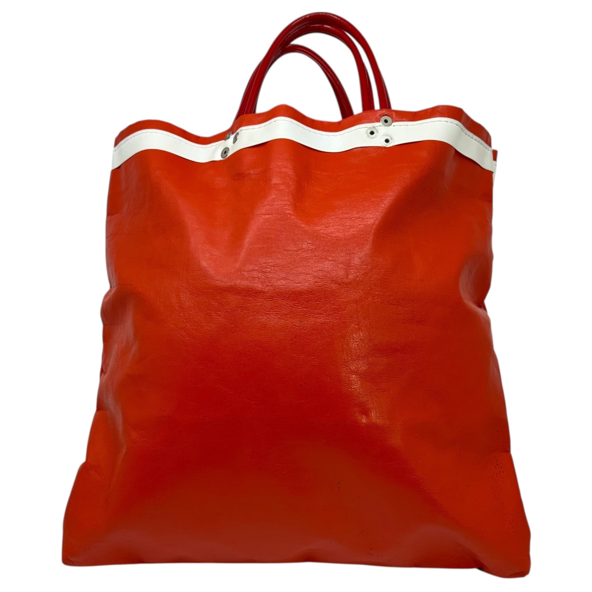 tricot COMME des GARCONS(トリココムデギャルソン) 4 Handle Eco Leather Tote Bag エコ レザー トート バッグ TG-K 202 オレンジ×ホワイト