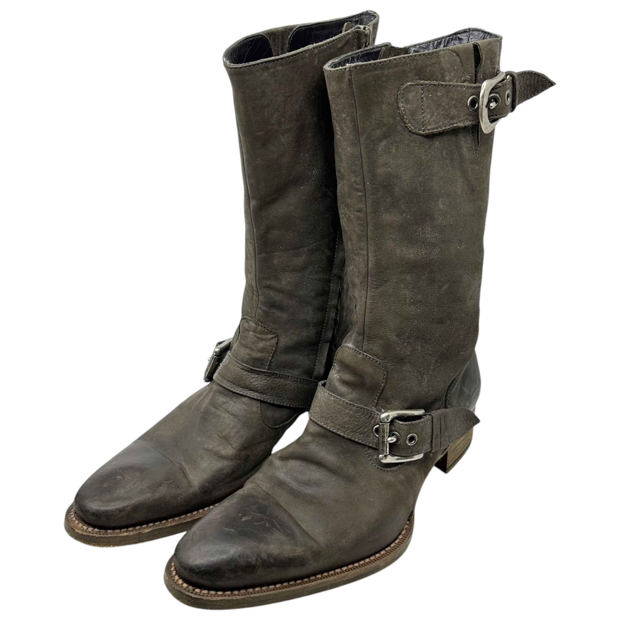 alfredoBANNISTER(アルフレッドバニスター) Side Zip Engineer Boots サイド ジップ エンジニア ブーツ 39(24.5cm~25.0cm) ブラウン ウエスタン レザー