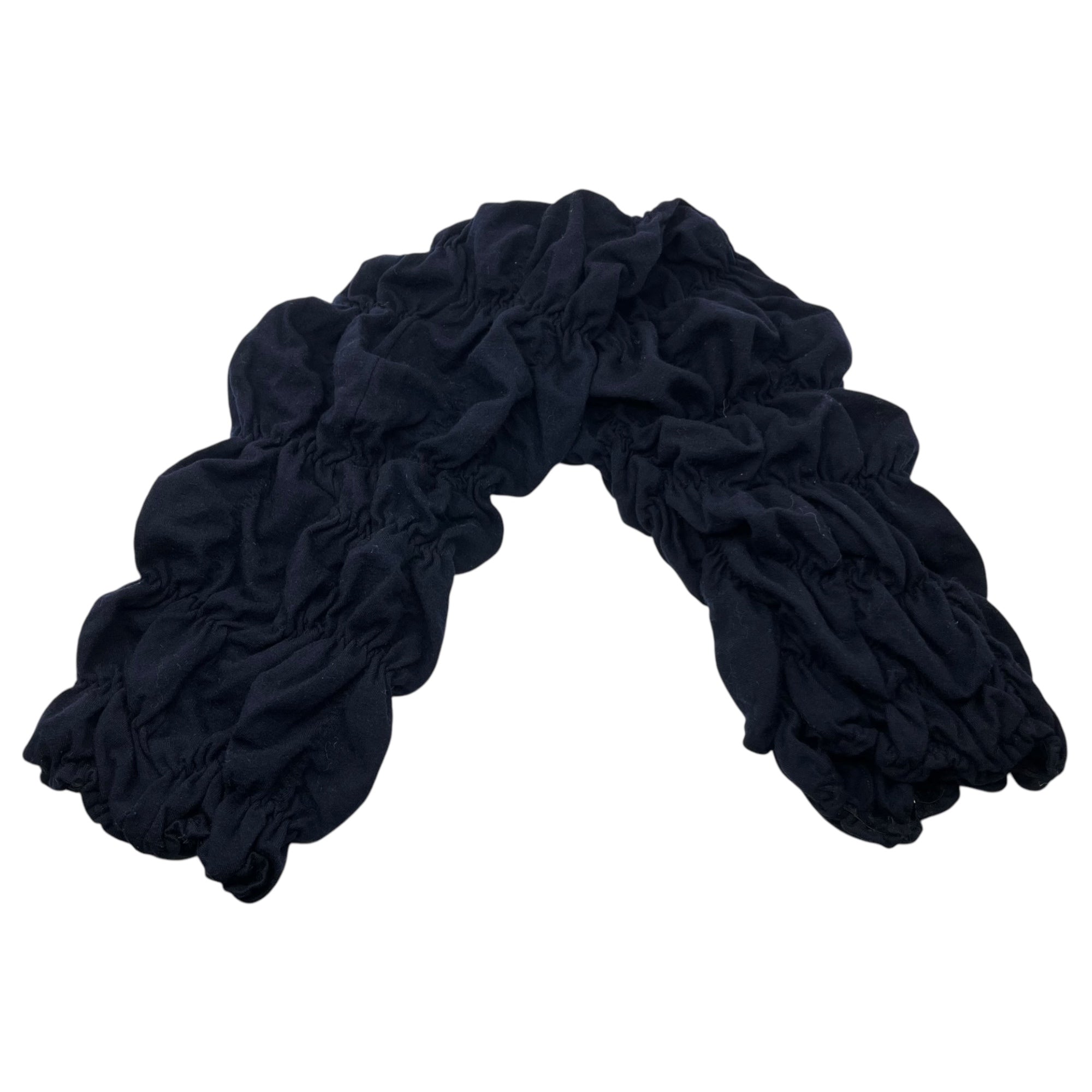 tricot COMME des GARCONS(トリココムデギャルソン) 90's gathered wool muffler stole 90's ギャザー加工 ウール マフラー ストール TK-084040 FREE ブラック AD1990