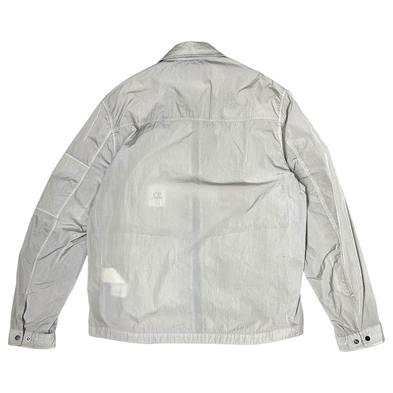 C.P.COMPANY(シーピーカンパニー) 14SS Flap Pocket Zip Up Nylon Over Shirt Jacket フラップ ポケット ジップアップ ナイロン オーバー シャツ ジャケット 14CMOS371A 005904G M グレー