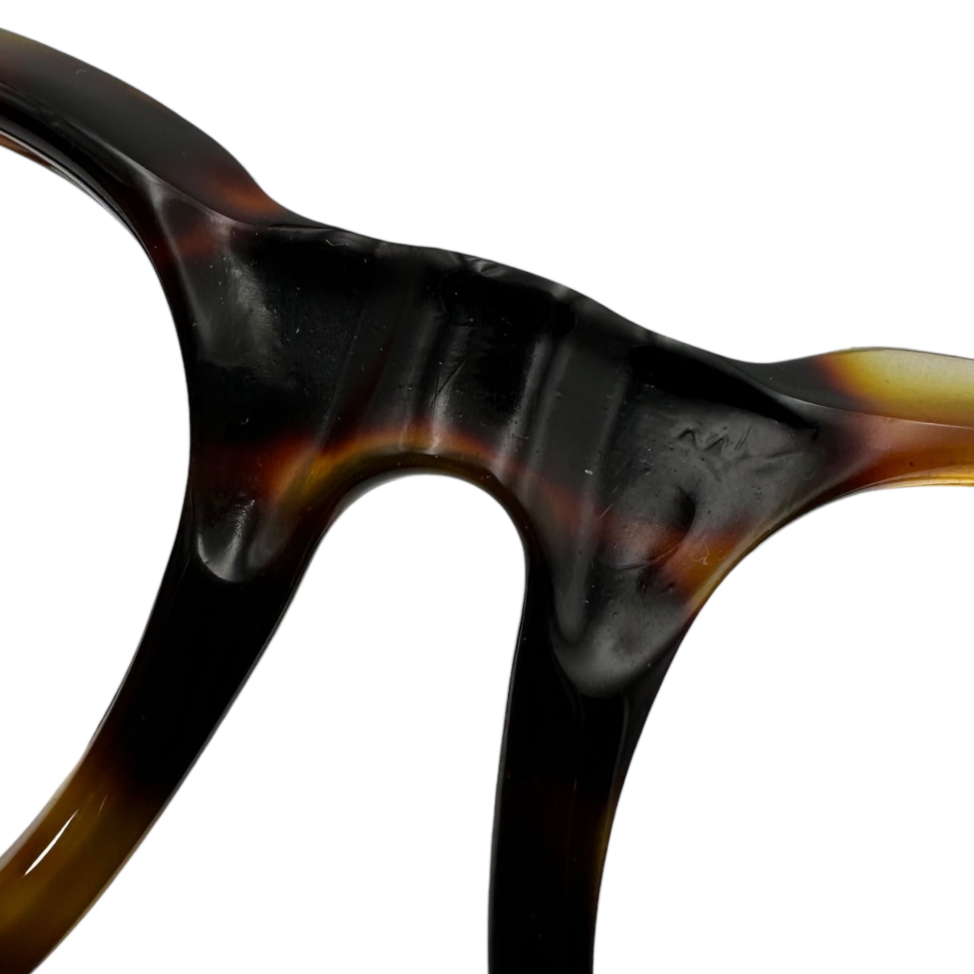 FRENCH VINTAGE(フレンチ ヴィンテージ) 40's Vintage Sunglasses Frames 40年代 ヴィンテージ サングラス フレーム 眼鏡 ブラウン アヴァンギャルド 芯無し セルロイド 3ドット