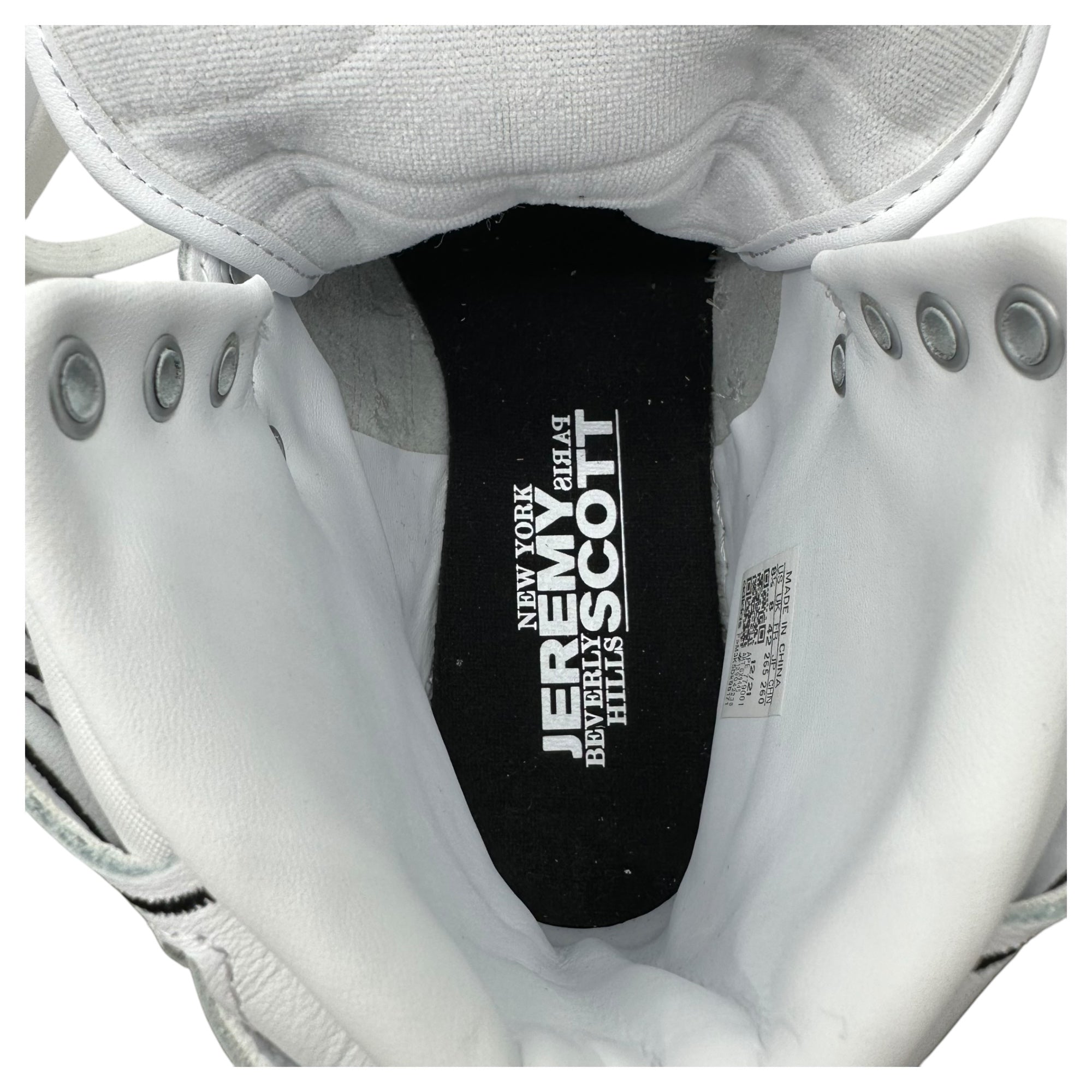 adidas × Jeremy Scott (アディダス × ジェレミースコット) Forum High4.0 NEW WINGS ジェレミースコット フォーラム ハイ ニューウィングス スニーカー GX9445 26.5cm ホワイト×ブラック