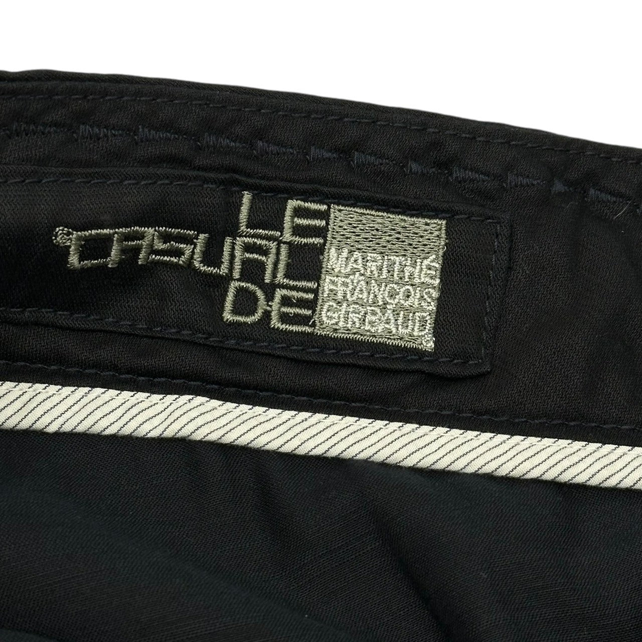 MARITHE FRANCOIS GIRBAUD(マリテフランソワジルボー) 00's Modified Cropped Pants 変形 クロップド パンツ F6-2611 SS ブラック×ネイビー