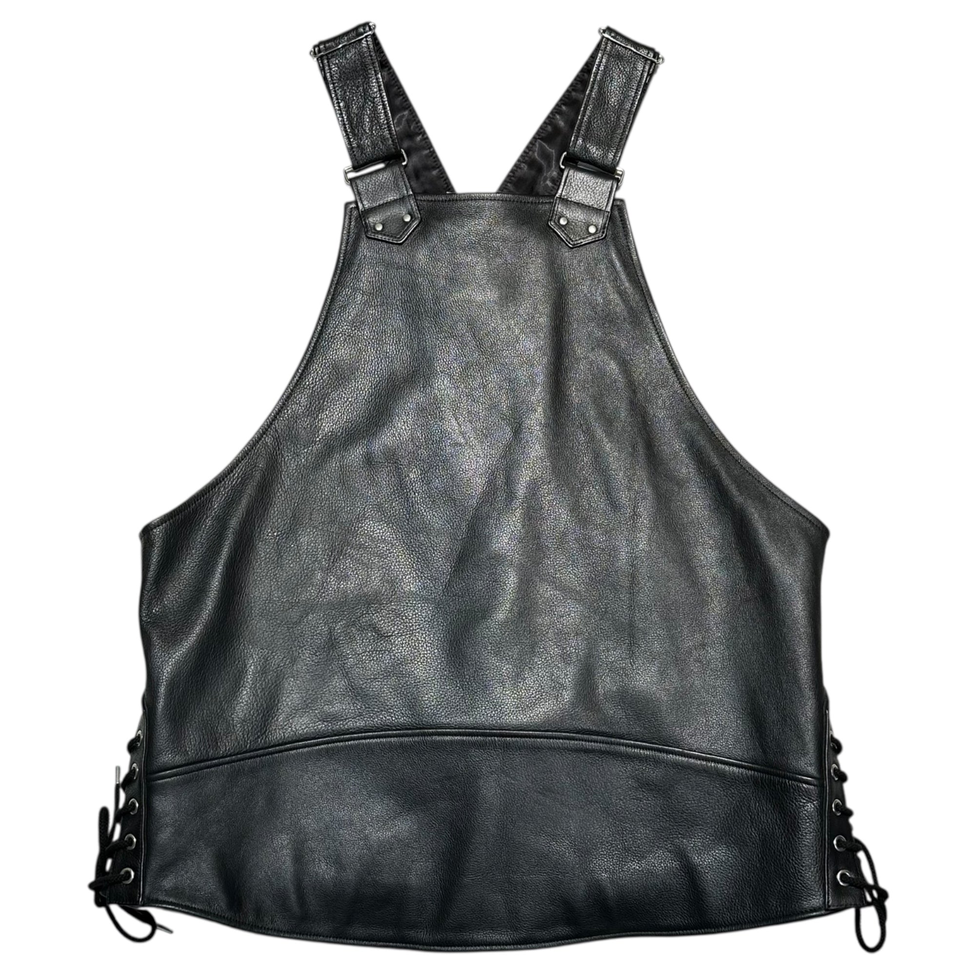 el conductorH(コンダクター) 22AW Bondage Leather Vest ボンテージ レザー ベスト PD22AJ06 2(実寸XL程度) ブラック 22AW LOOK着用品