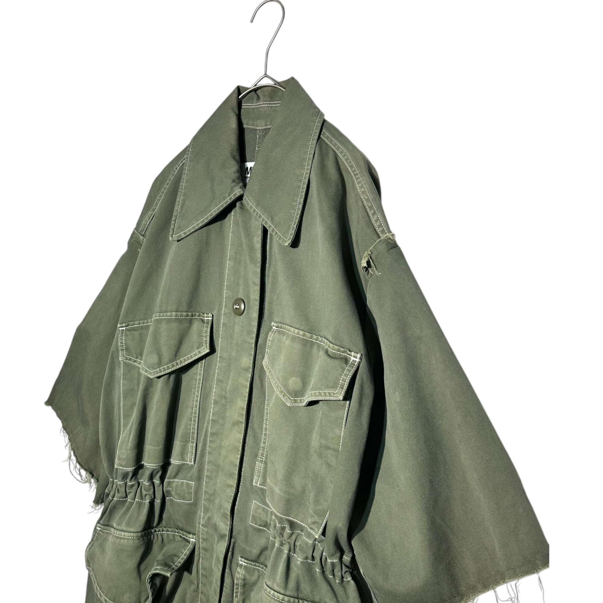 MM6 Maison Margiela(エムエムシックス) 18SS Oversized Military Style Short Sleeve Dress Coat オーバーサイズ ミリタリーテイスト ショートスリーブ ワンピース コート S52AH0008 S48447 36(S程度) セージグリーン