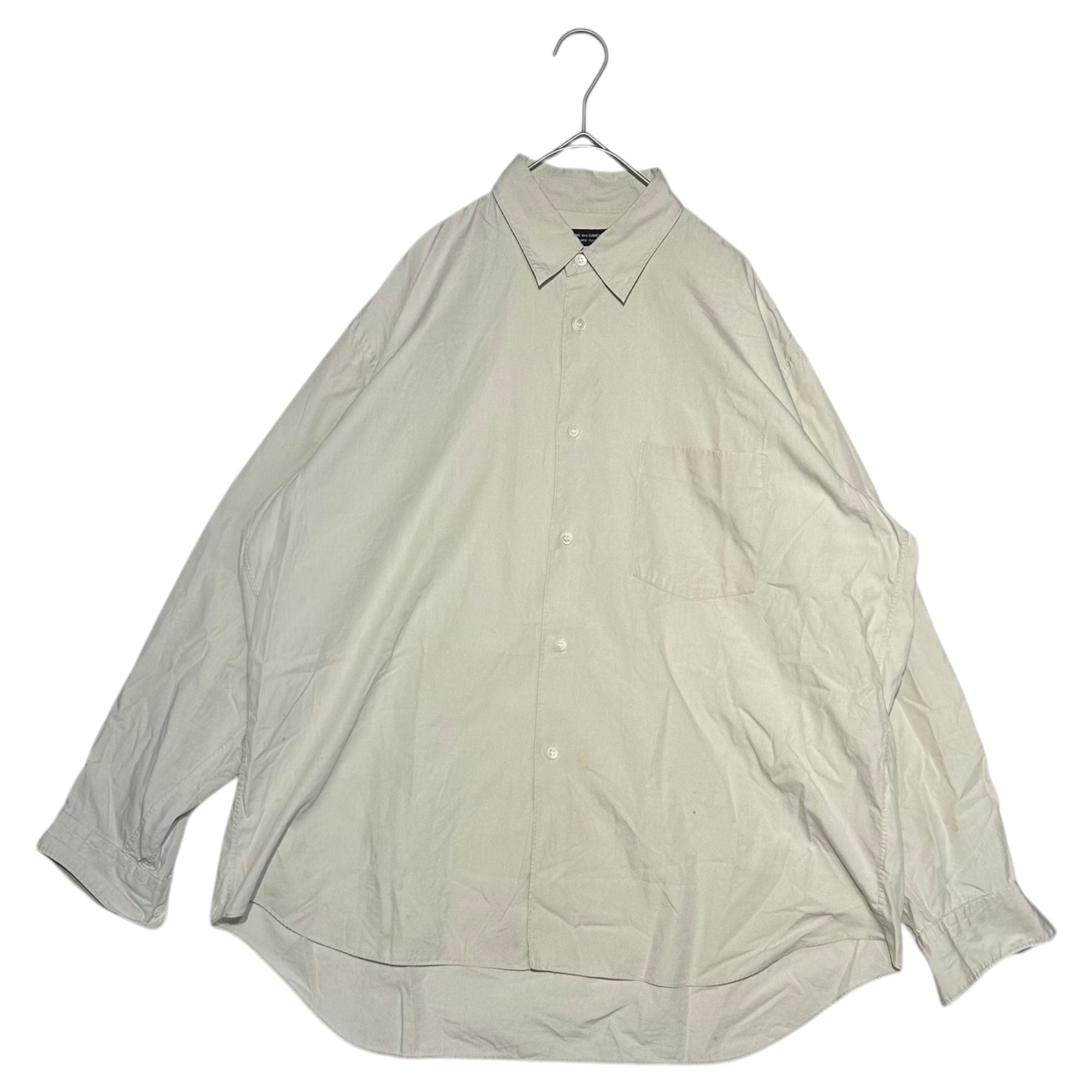 COMME des GARCONS HOMME PLUS(コムデギャルソンオムプリュス) 80's Wide Silhouette Cotton Long Sleeve Shirt 80年代 ワイドシルエット コットン 長袖 シャツ FREE アイボリー 表記消え 川久保玲 本人期