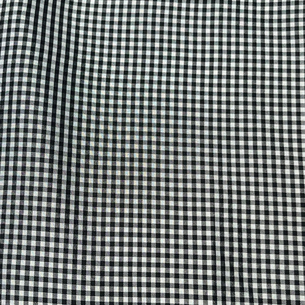 robe de chambre COMME des GARCONS(ローブドシャンブルコムデギャルソン) 02AW Gingham check cupro shirt/ギンガムチェックキュプラシャツ RG-B012 M ブラック×グレー AD2002
