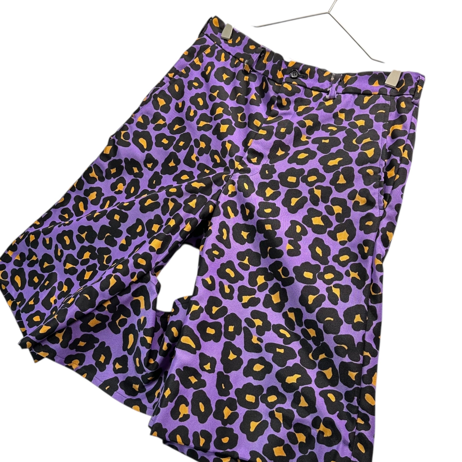 COMME des GARCONS HOMME PLUS(コムデギャルソンオムプリュス) 20AW Leopard Bondage Shorts レオパード ボンテージ ショーツ PF-P008 S パープル×オレンジ ハーフ ショート パンツ