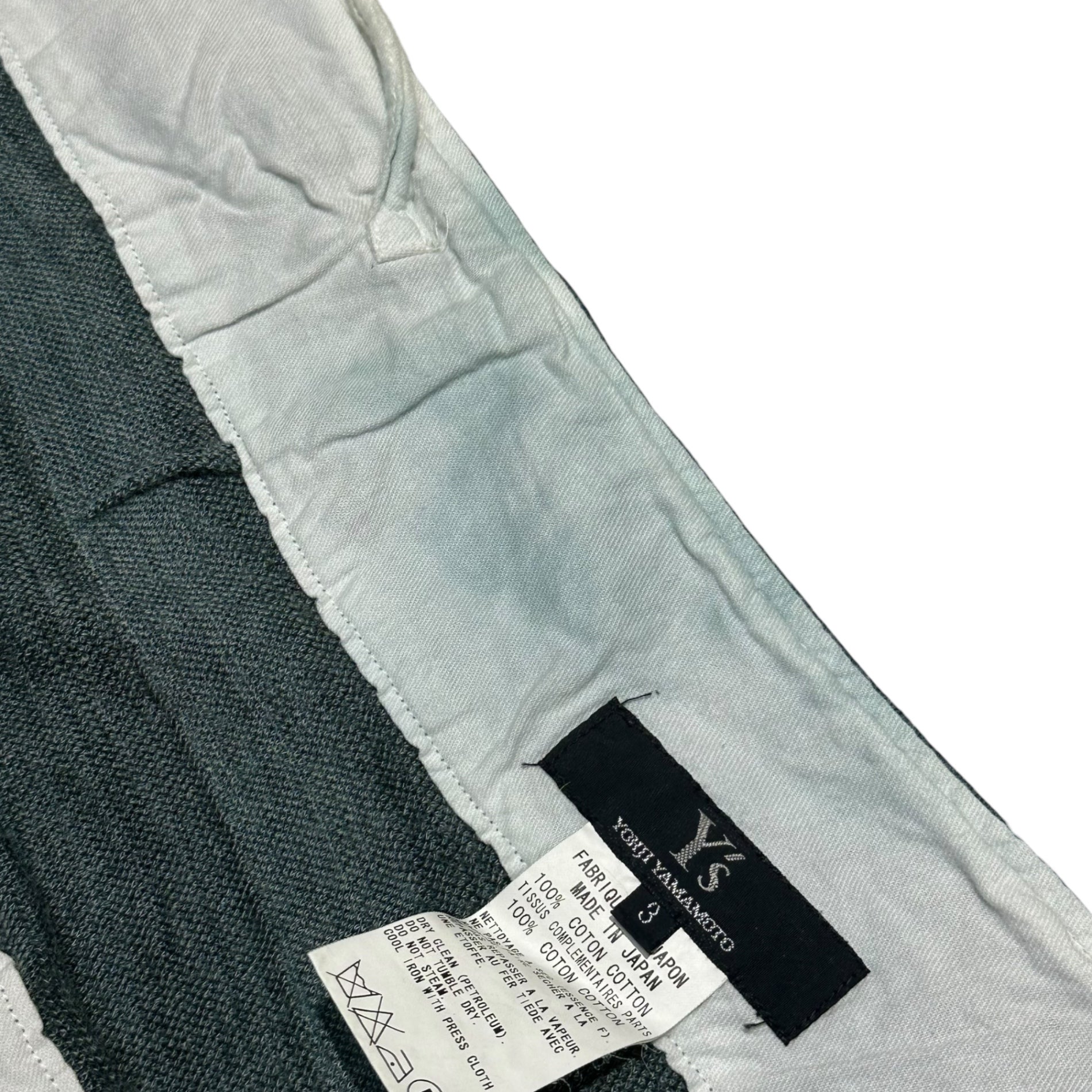 Y's(ワイズ) Textile Waist Lace Tie Cotton Skirt テキスタイル ウエスト レース タイ コットン スカート YO-T43-550 3 ブルー×ブラック