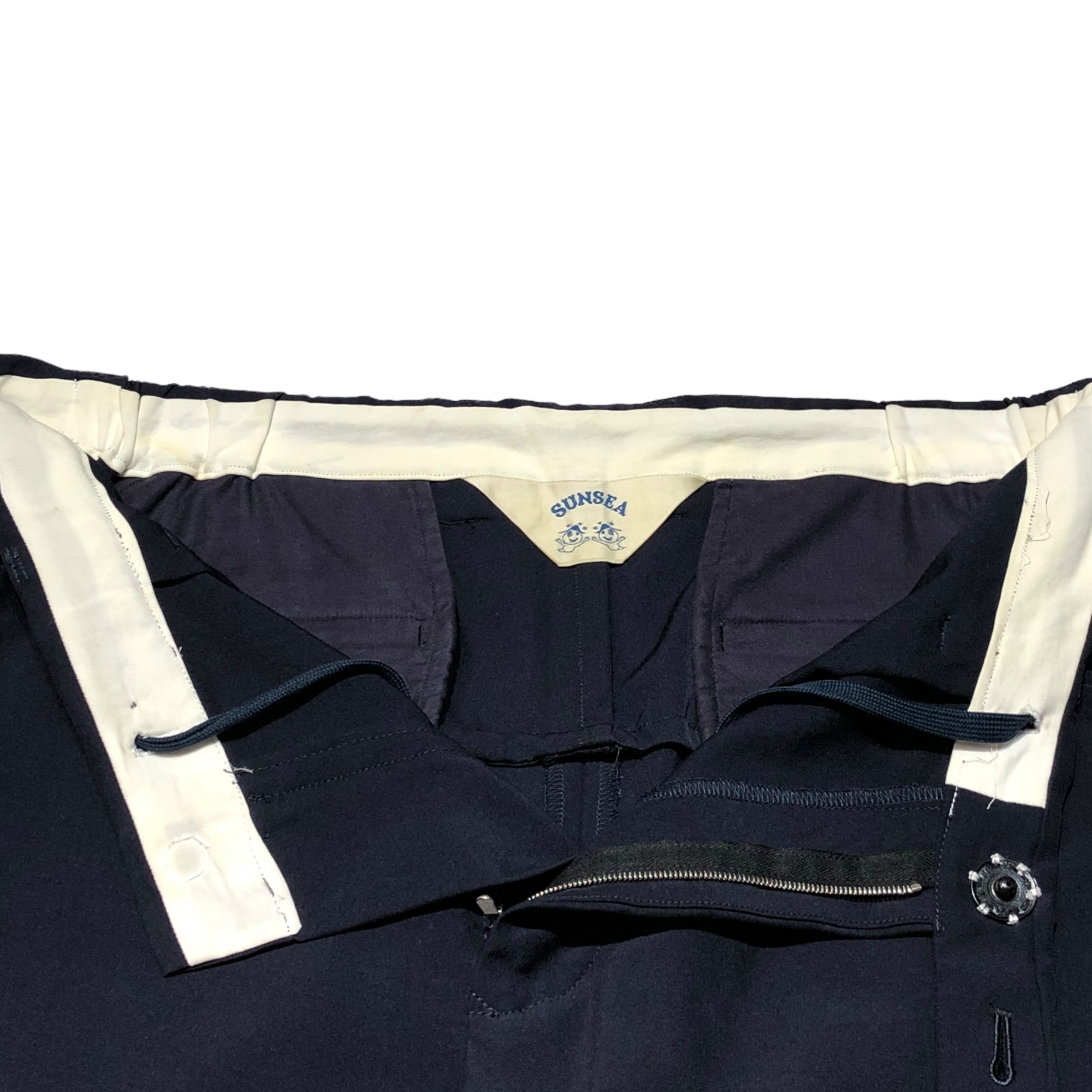 SUNSEA(サンシー) 19SS SNM BLUE TEKETEKE PANTS スーパーナイスマテリアルブルー テケテケ パンツ スラックス 19S53 3(L) ネイビー