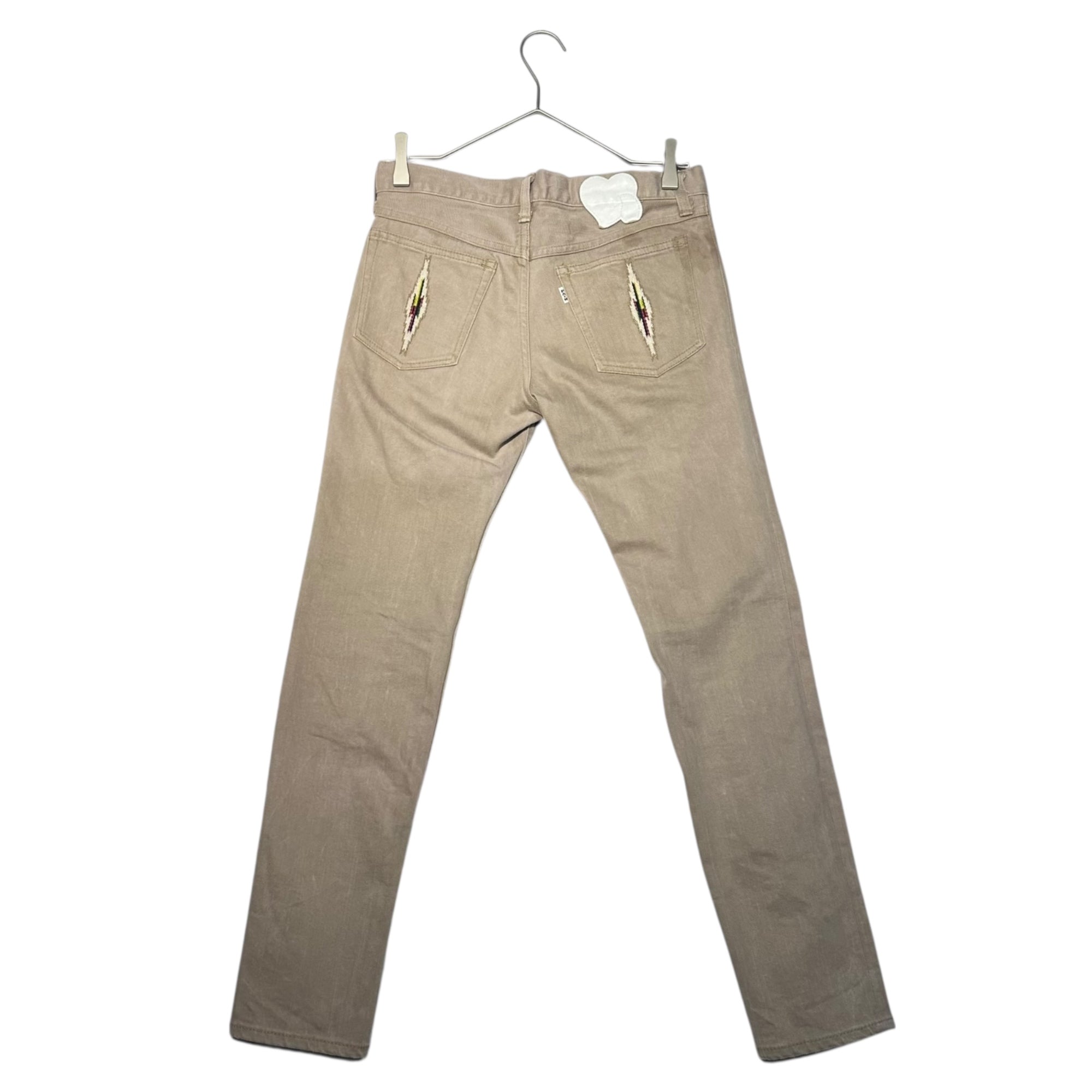 NUMBER (N)INE(ナンバーナイン) 07AW Ortega Skinny Denim Pants オルテガ スキニー デニム パンツ F07-NNP009 2 × 28(S程度) ベージュ n(n)ライン 宮下貴裕本人期