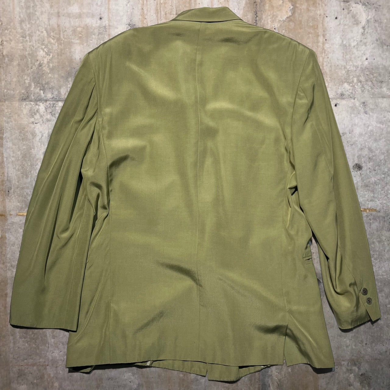 LANVIN(ランバン) 90'sダブルセットアップ L程度 カーキ シルク