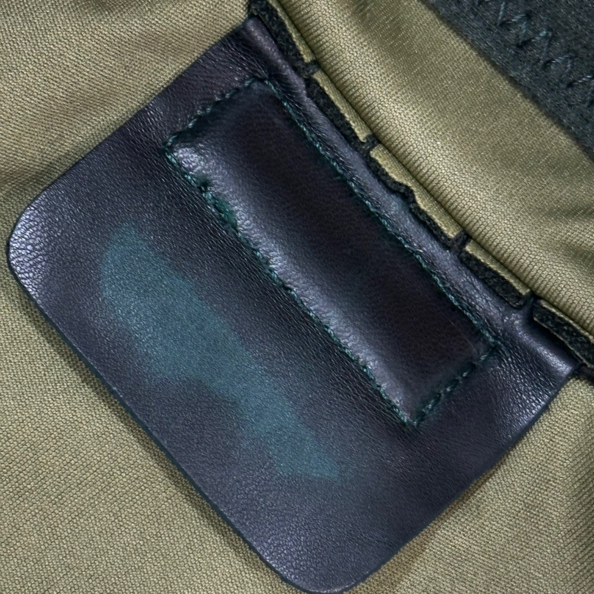 FENDI(フェンディ) 2000SS Jersey Mamma Baguette - Turquoise Clasp ジャージー マンマバケット 2343 26569 009 モスグリーン×ターコイズブルー 00's ワンショルダー ハンド