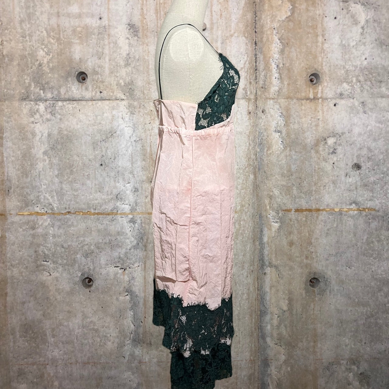 MM6(エムエムシックス) レースシワ加工キャミソールレイヤードセットアップ S32CT0875/S32MA0254 36(Sサイズ程度) ピンク