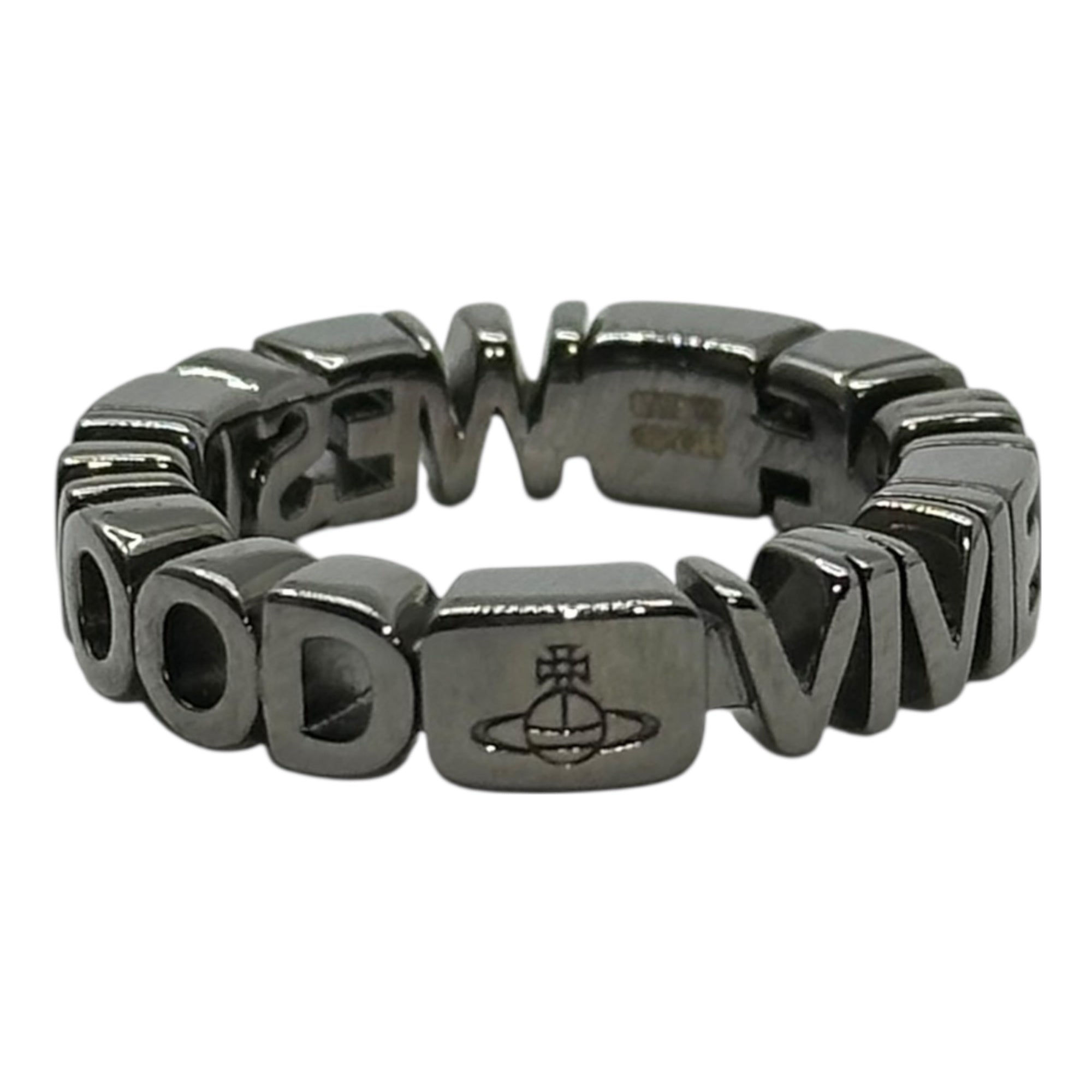 Vivienne Westwood(ヴィヴィアンウエストウッド) Brand Logo & Orb Rings ブランド ロゴ アンド オーブ リング 指輪 ブラック