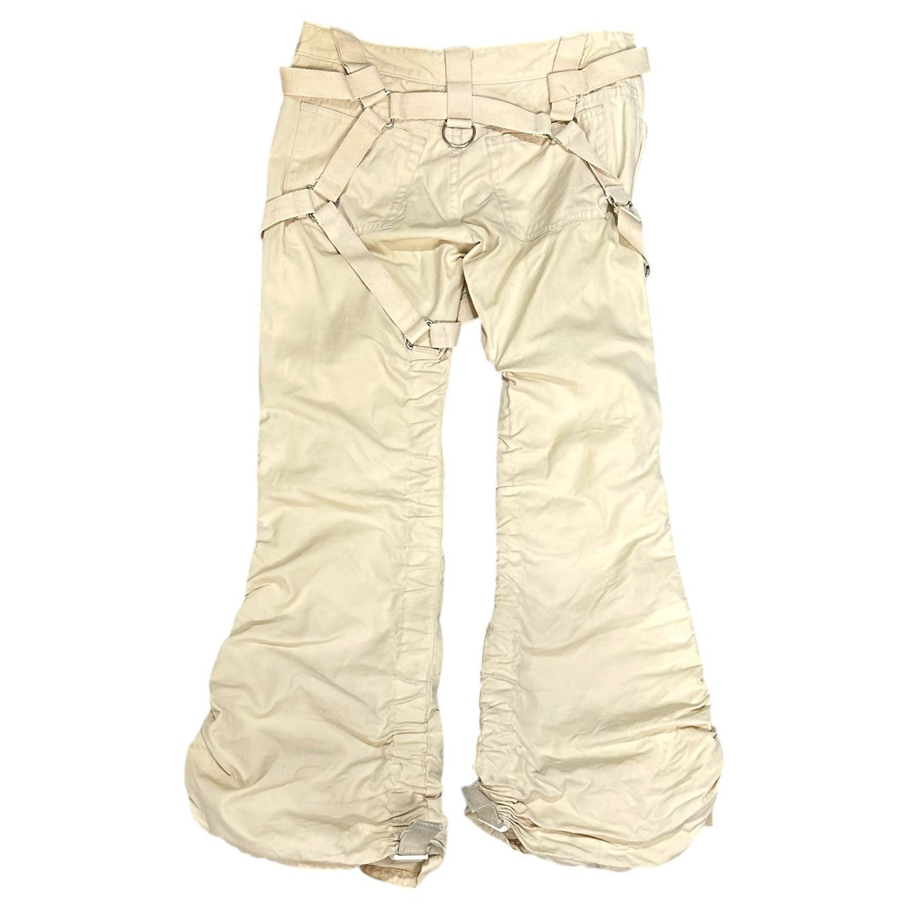 COMME des GARCONS JUNYA WATANABE(コムデギャルソンジュンヤワタナベ) 03SS Archive Asymmetrical Bondage Pants パラシュート期 アシンメトリー ボンテージ パンツ S ベージュ
