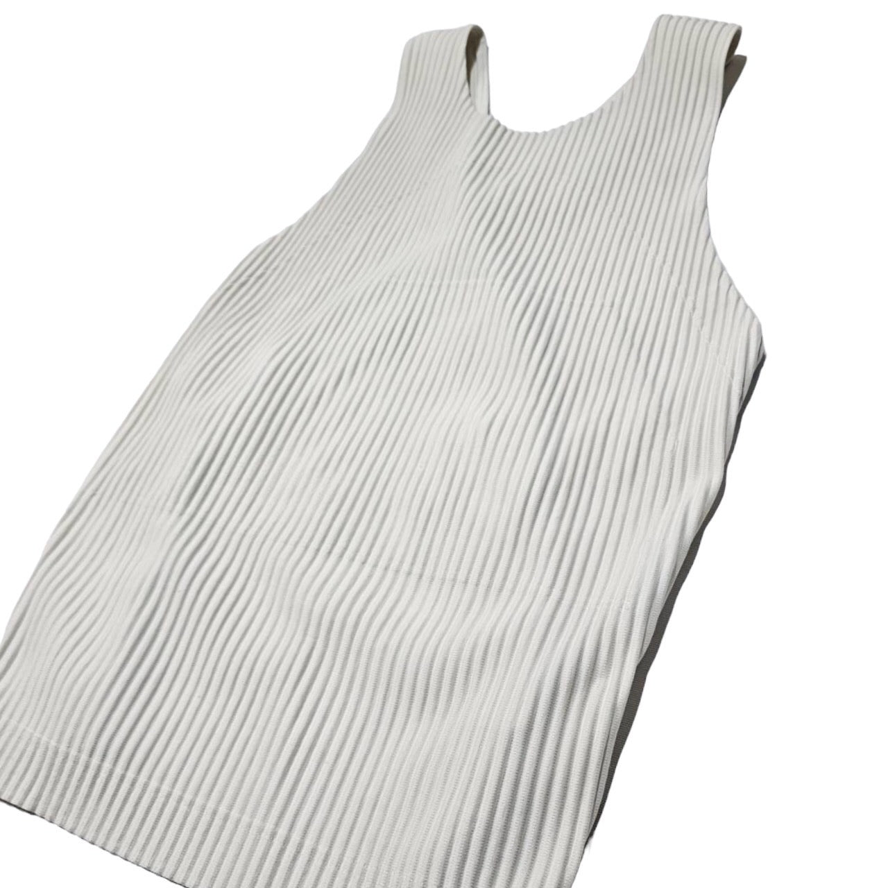 HOMME PLISSE ISSEY MIYAKE(オムプリッセイッセイミヤケ) 19AW pleated apron vest/プリーツエプロンベスト HP93JK101 SIZE FREE アイボリー