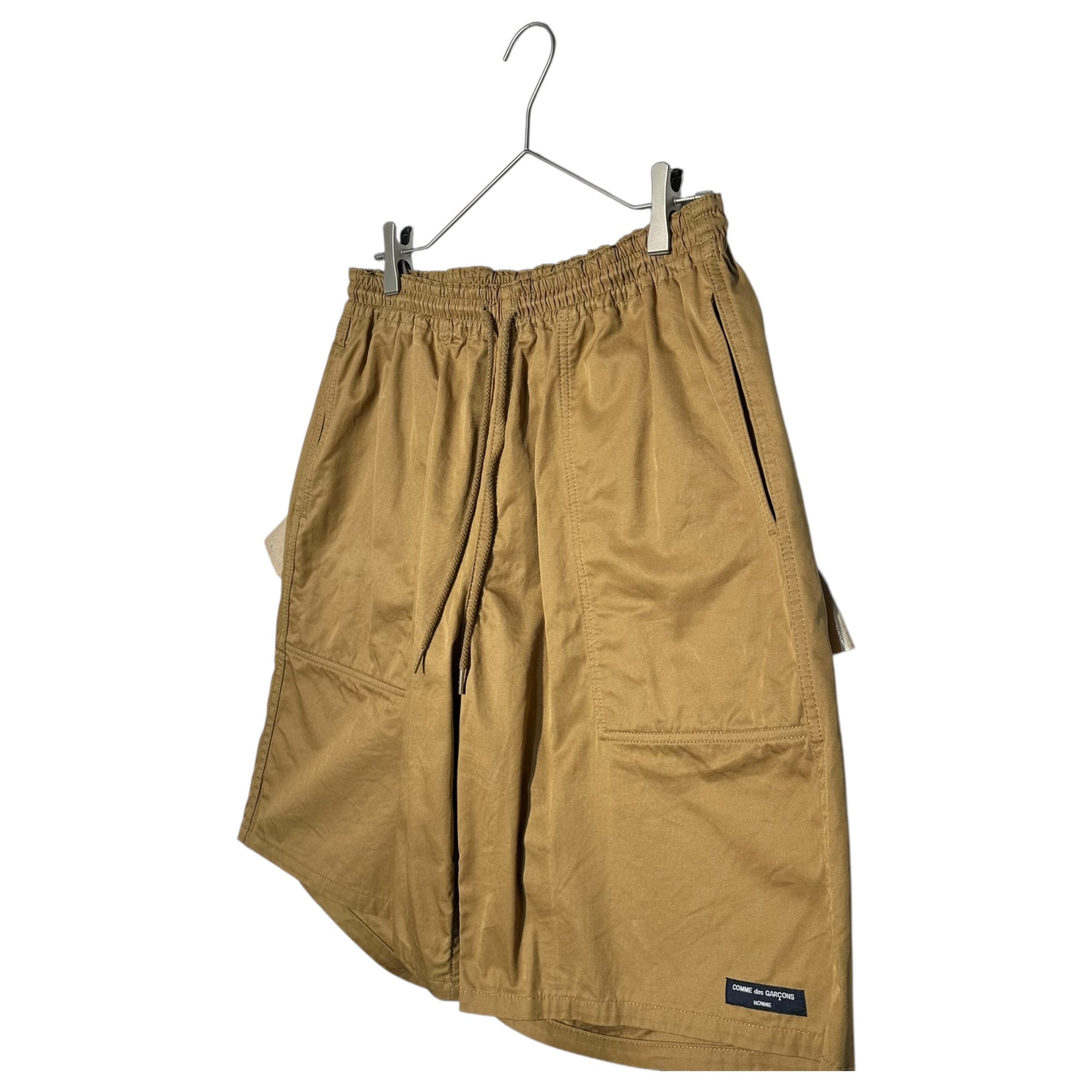 COMME des GARCONS HOMME(コムデギャルソンオム) 23SS Front Logo Cotton Baker Shorts フロント ロゴ コットン ベイカー ショート パンツ ハーフパンツ HK-P030 S ベージュ AD2022