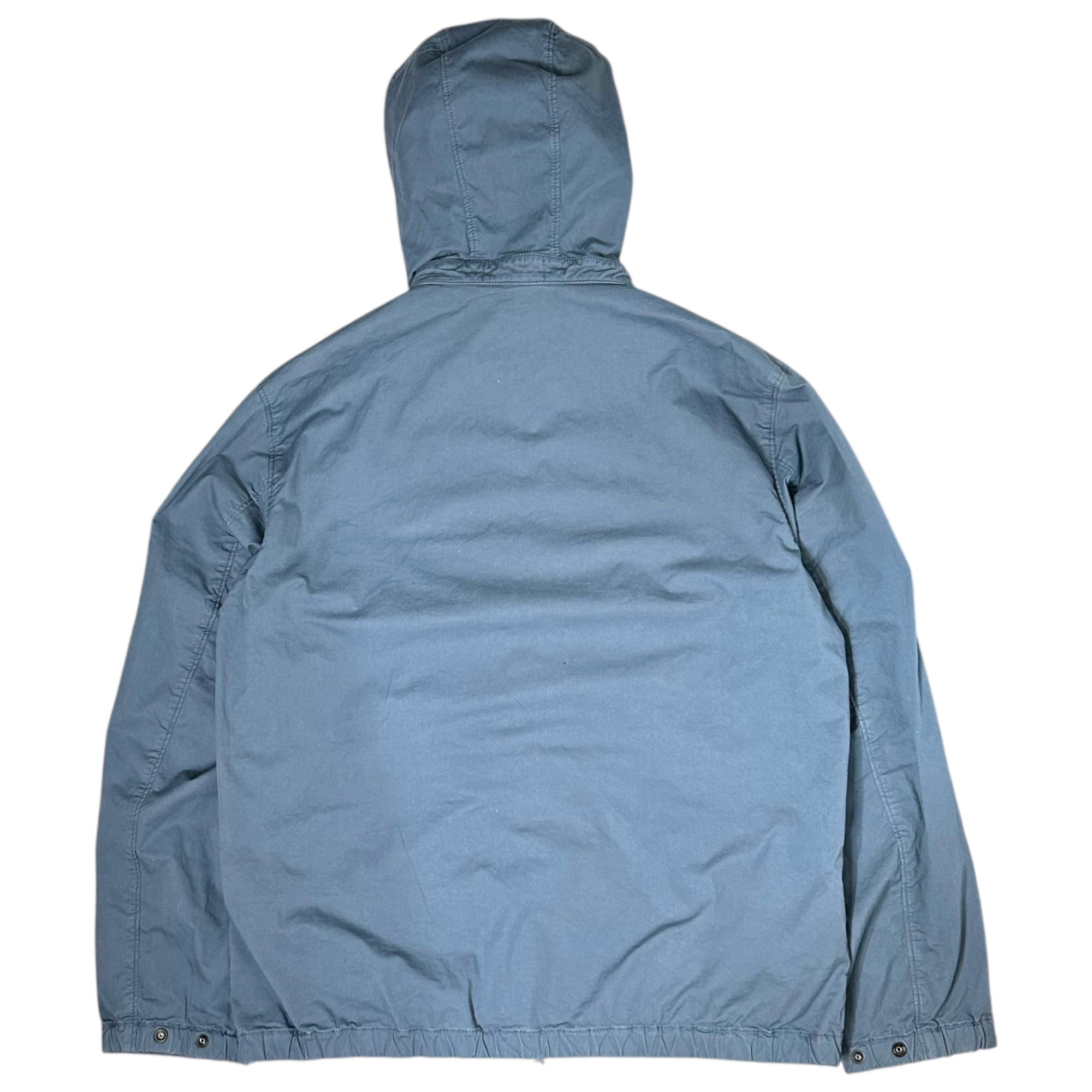 STONE ISLAND(ストーンアイランド) 24SS Supima Cotton Twill Stretch-TC Hooded Jacket スーピマ コットン ツイル ストレッチ TC フーデッド ジャケット 801542610 L ブルー マウンテンパーカー