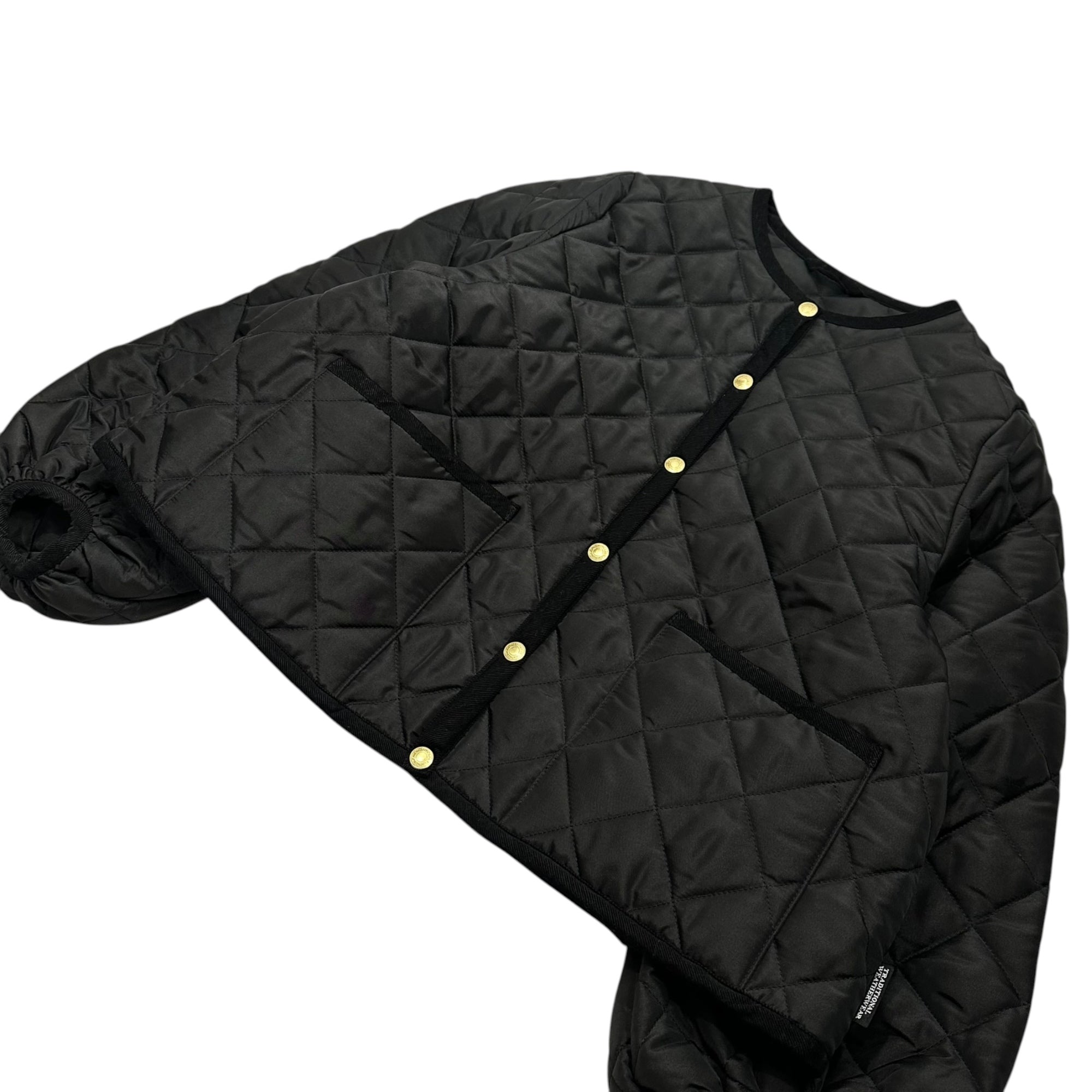 Traditional Weatherwear(トラディショナルウェザーウェア) ARKLEY PUFF SLEEVE Quilting Jacket アークリー パフスリーブ キルティング ジャケット L242APQCO0439AA 34(XS程度) ブラック