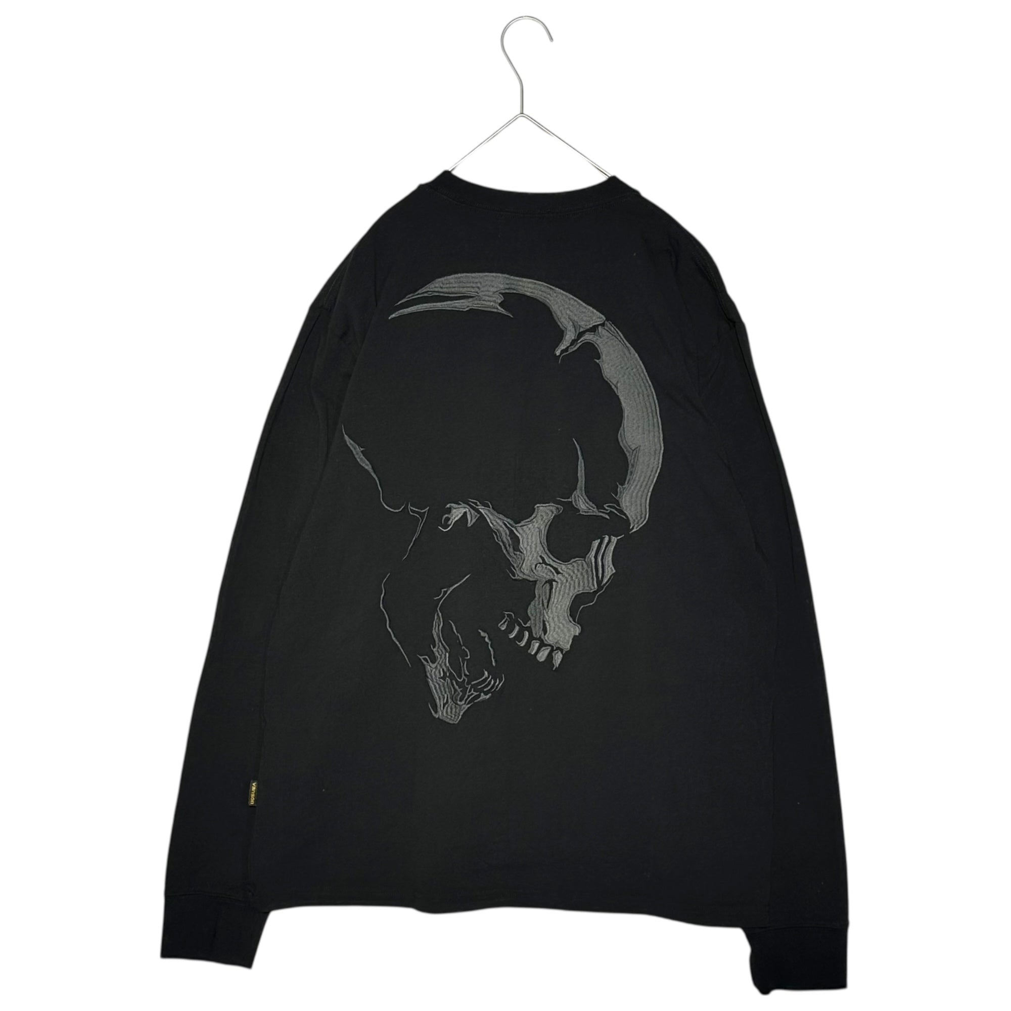 VANSON(バンソン) Skull Embroidered L/S T-Shirt スカル 刺繍 長袖 Tシャツ XL ブラック