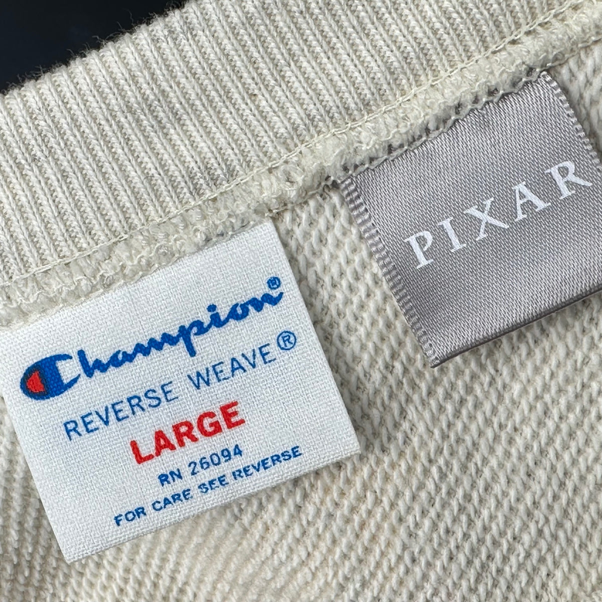 Champion×BEAMS(チャンピオン×ビームス) TOY STORY CREW SWEATSHIRT トイストーリー クルーネック スウェット C8-B020 L ライトグレー ピクサー コラボ