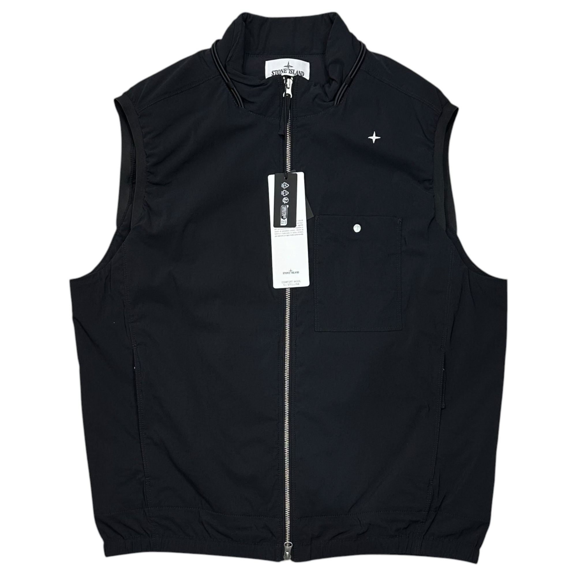STONE ISLAND(ストーンアイランド) 2024AW Stellina Comfort Wool Layering Vest ステリーナ コンフォート ウール レイヤリング ベスト 8115G05G2 V0028 L ダークネイビー GIUBBOTTO S/MANICHE 中綿