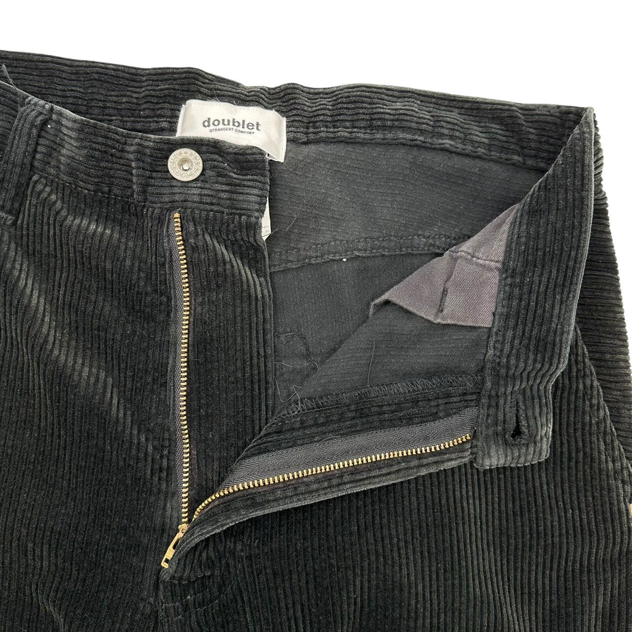 doublet(ダブレット) 17AW Straight corduroy pants ストレート コーデュロイ パンツ 17AW12PT58 M ブラック