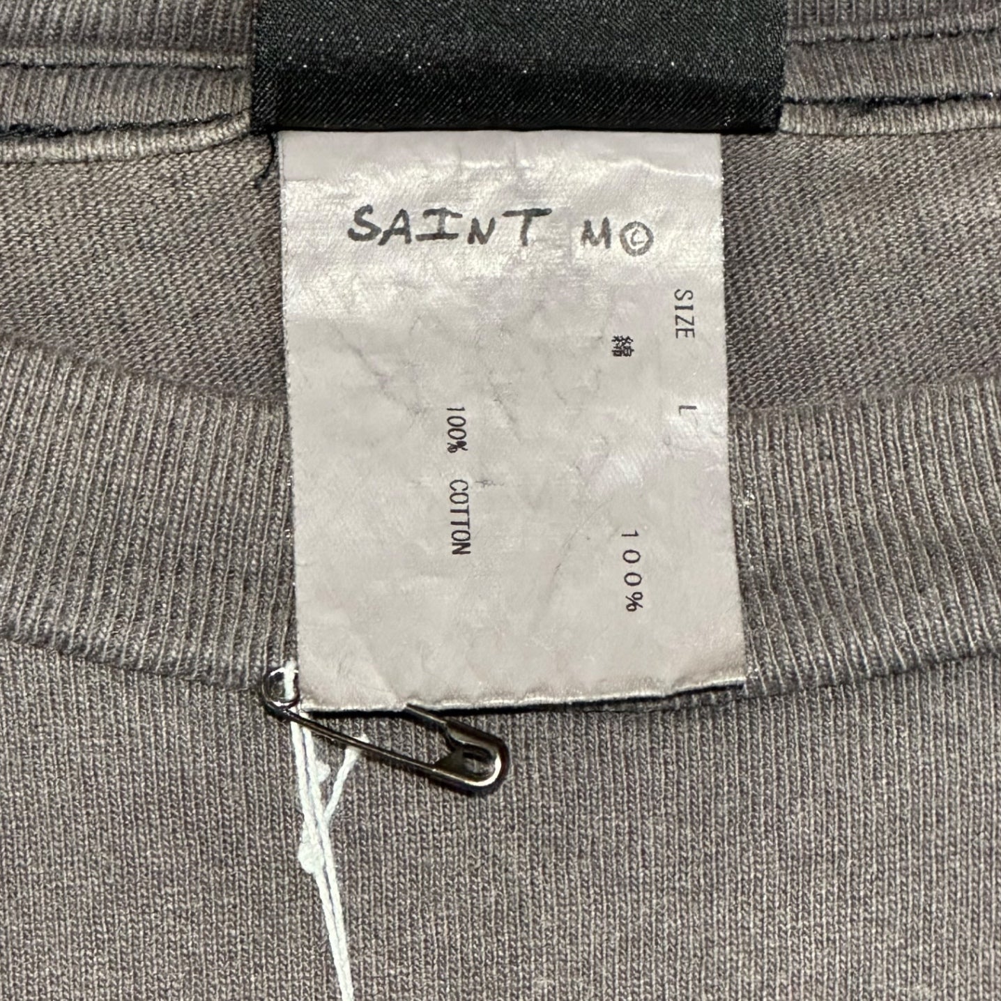 SAINT MICHAEL(セントマイケル) LS TEE SHEEP GORILLA 長袖 Tシャツ 羊 ゴリラ プリント ロンT SM-A21-0000-016 L ブラック