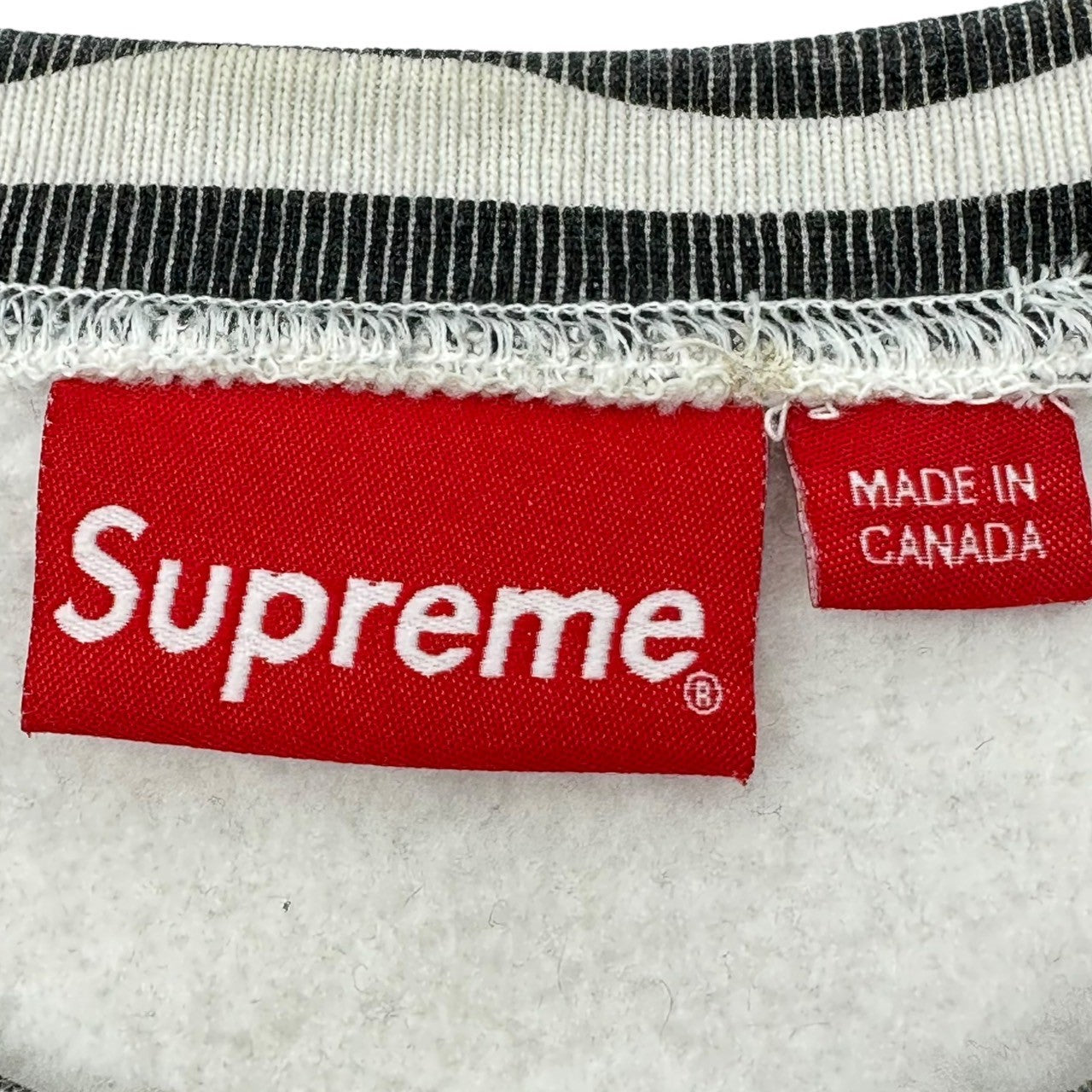 SUPREME(シュプリーム) 22AW Box Logo Crewneck ゼブラ ボックスロゴ クルーネック スウェット M ブラック×ホワイト カナダ製