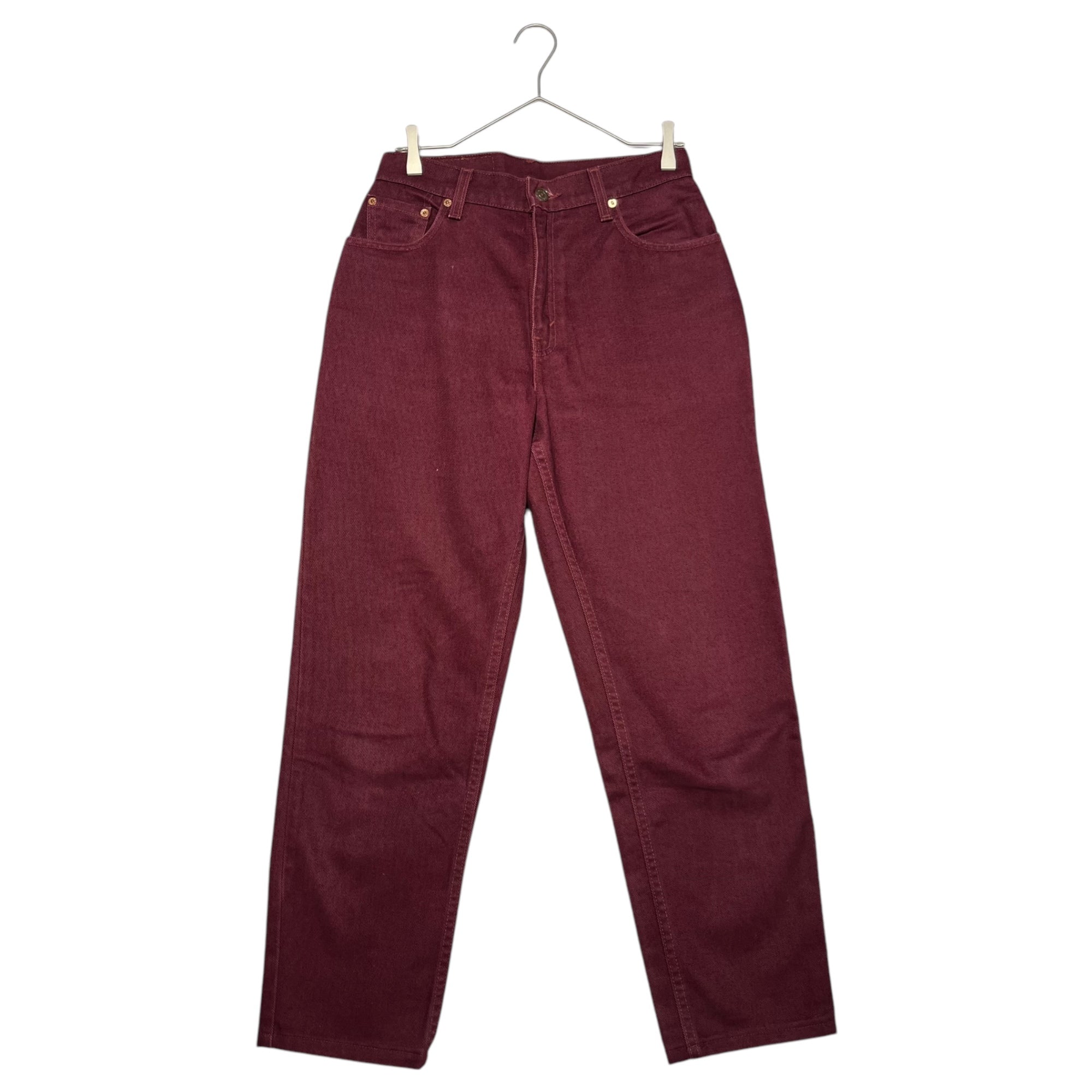 Levi's(リーバイス) 90's 550 先染め テーパード カラー デニム パンツ 15551-4390 10 REG.M ワインレッド
