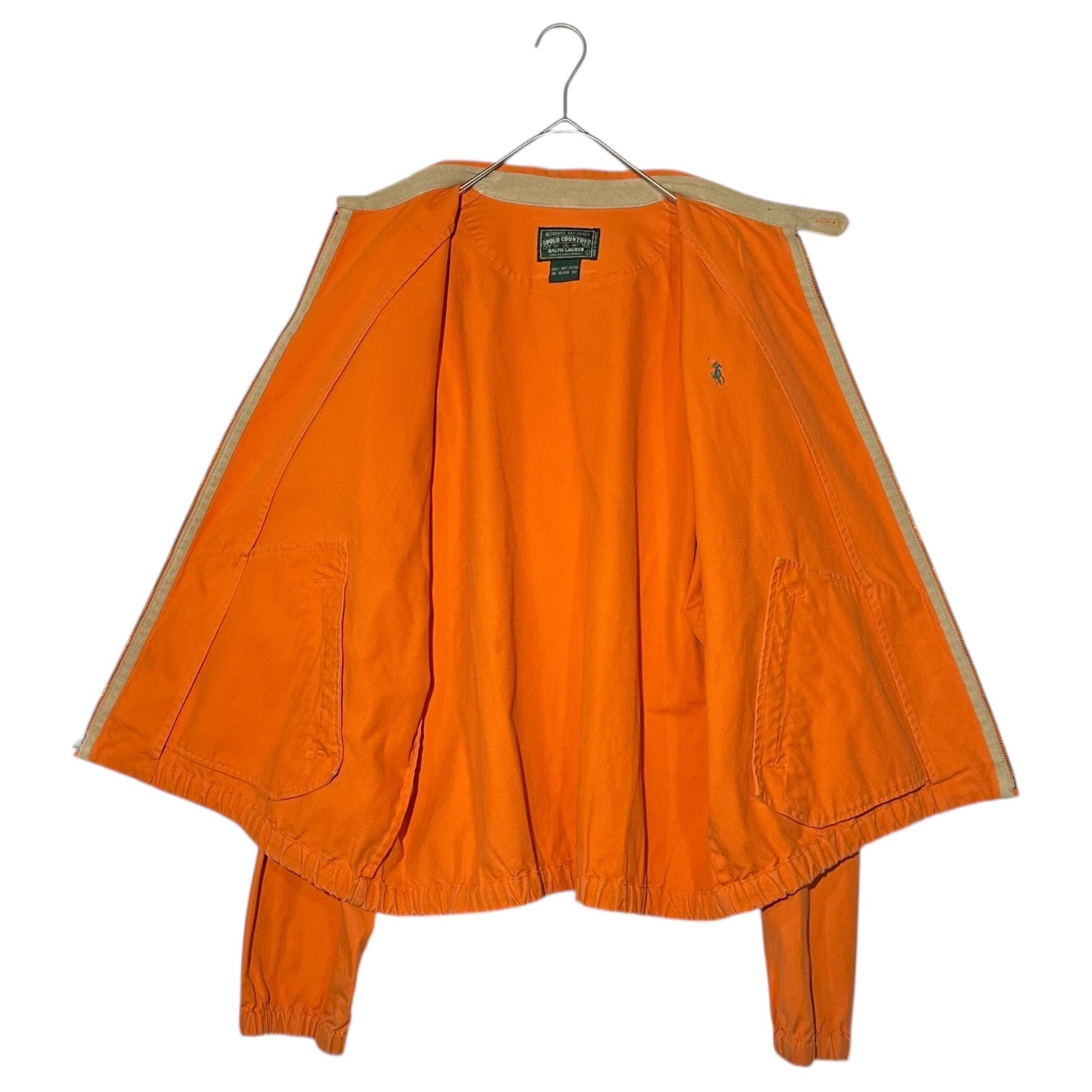 POLO COUNTRY(ポロカントリー) 80's~90's Pony Logo Drizzler Jacket ポニー ロゴ ドリズラー ジャケット L オレンジ 80年代~90年代 ヴィンテージ スイングトップ ラルフローレン