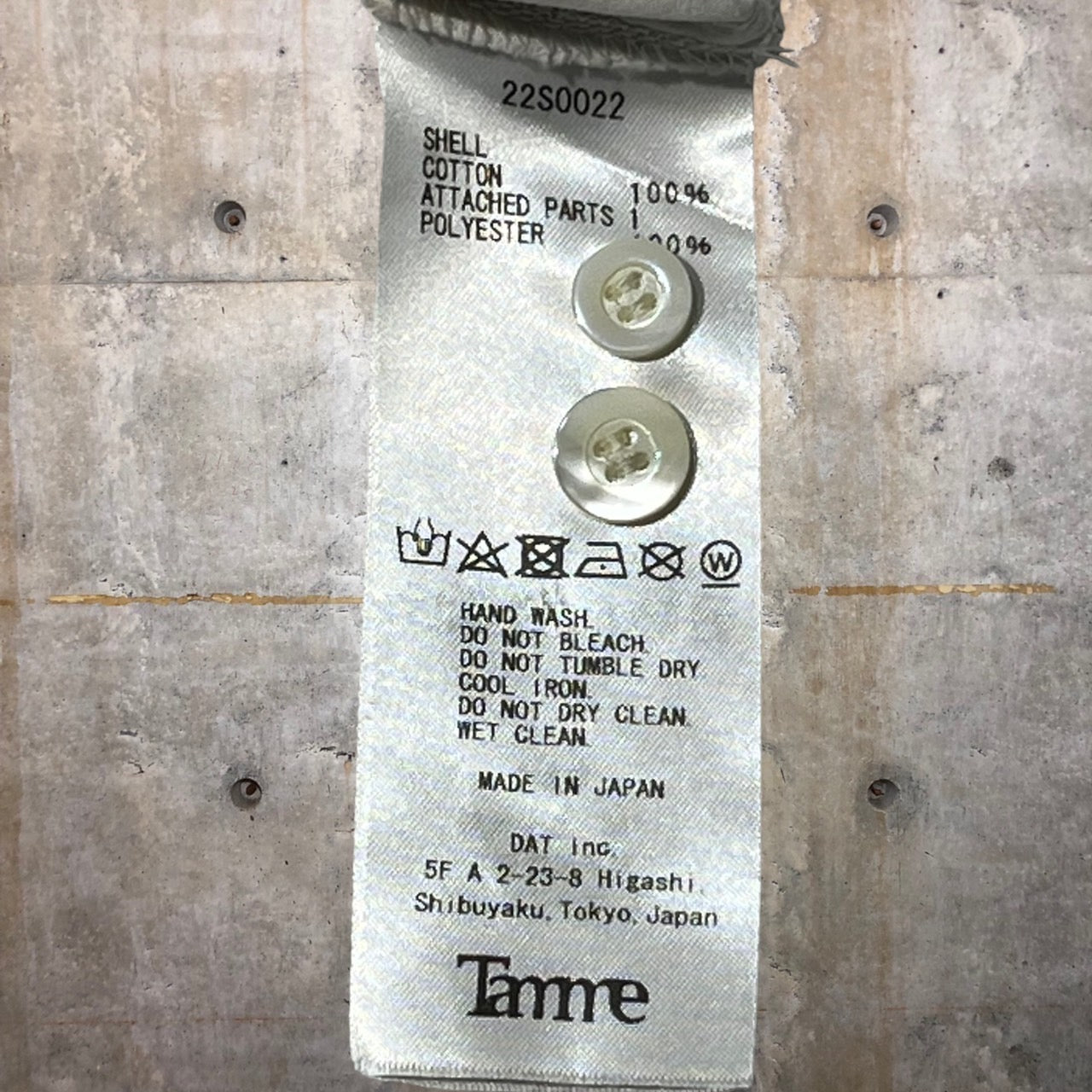 Tamme(タム) T.T S/S SHIRT/ポケットドッキング切替半袖シャツ 22SS0022 ベージュ