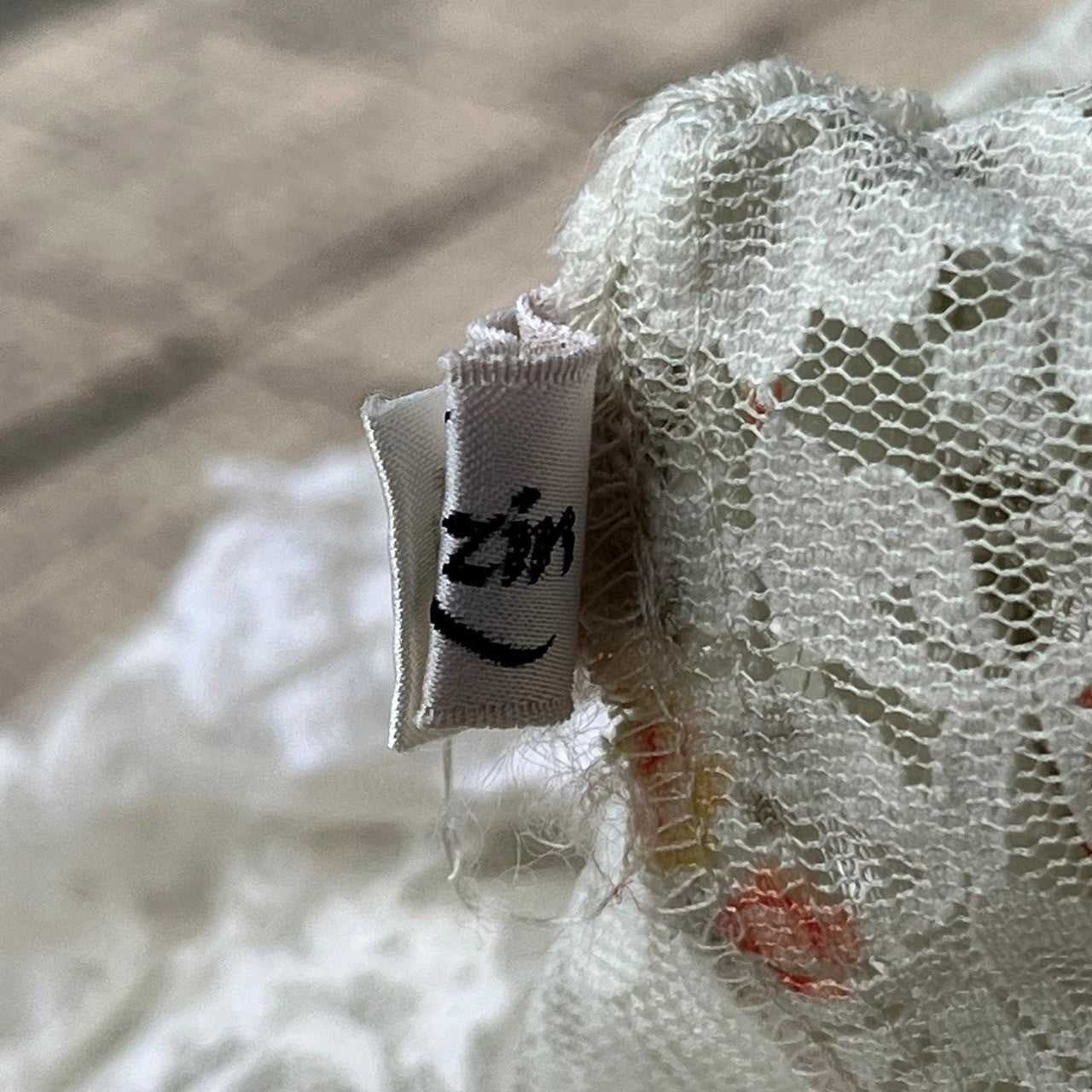 VINTAGE(ヴィンテージ) 80~90's flower print all lace blouse フラワープリント 総レース ブラウス SIZE FREE アイボリー