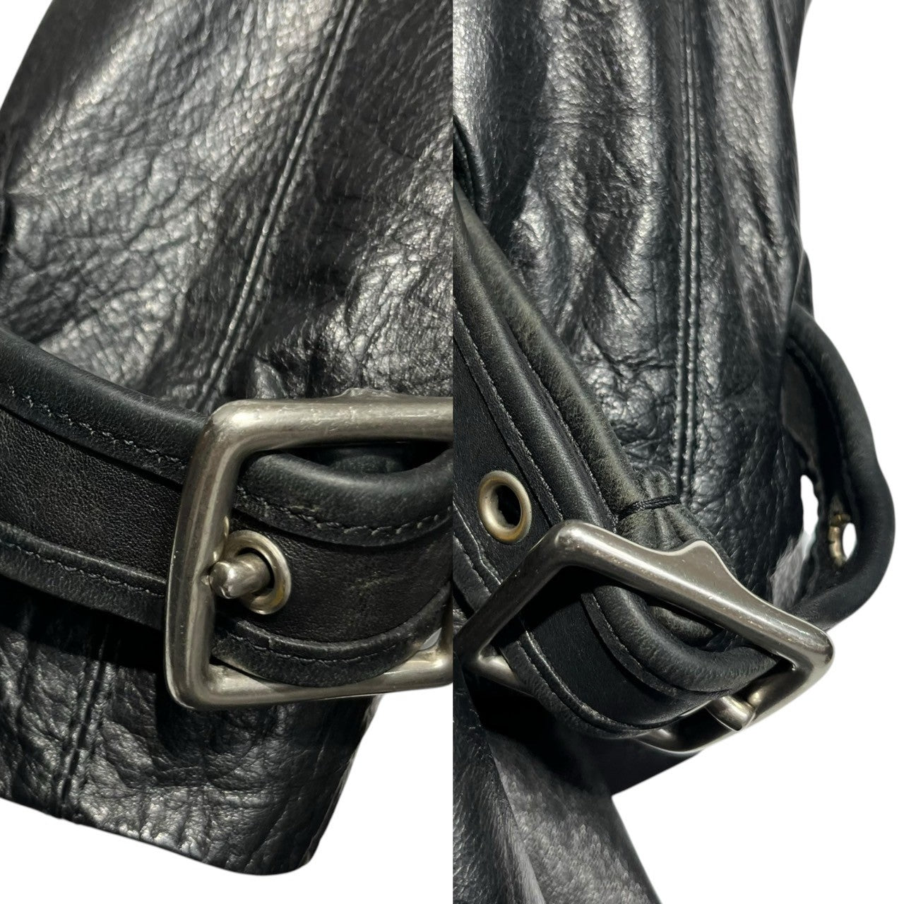 COACH(コーチ) 22AW OLD COACH BAG Reconstructed Leather Trench Coat オールド コーチ バッグ 再構築 レザー トレンチ コート 00000-000 M~L ブラック ヴィンテージレザー解体再構築品 一点物 ランウェイ着用 モデル リメイク