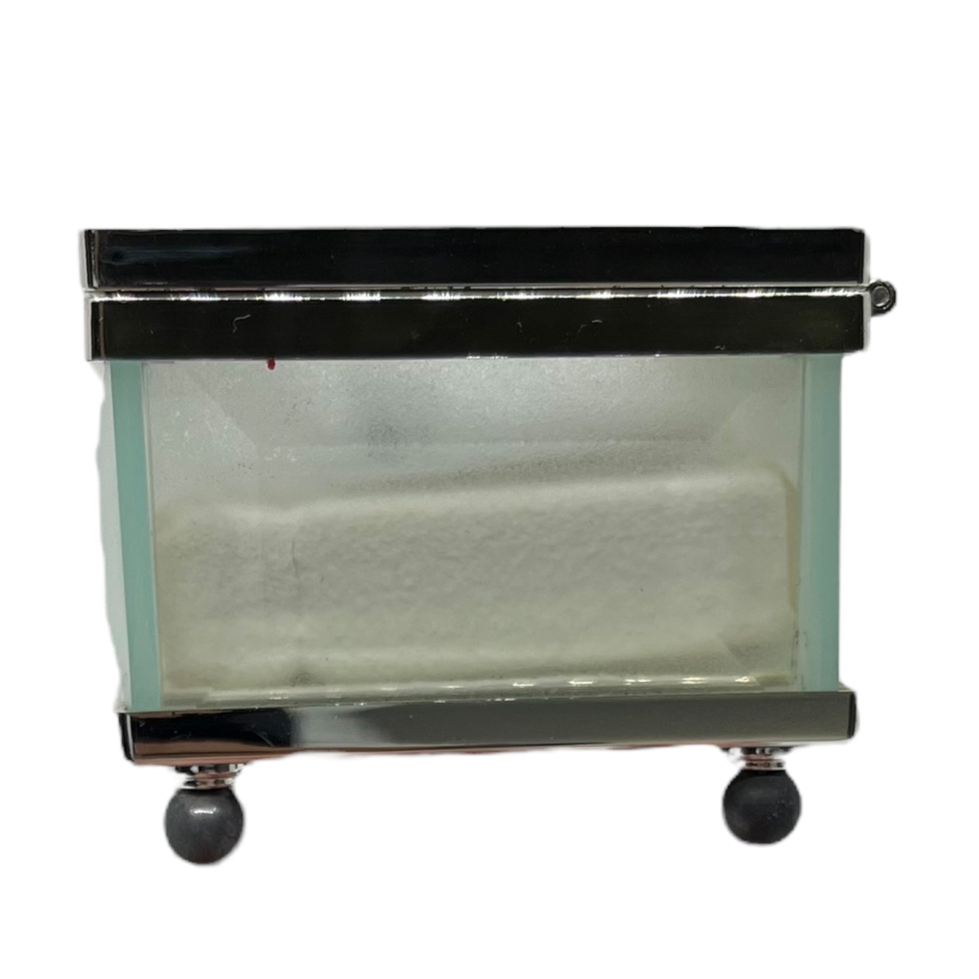 4℃(ヨンドシー) 10K チェーン ネックレス ハート ペンダント シルバー オルゴール ケース 付き