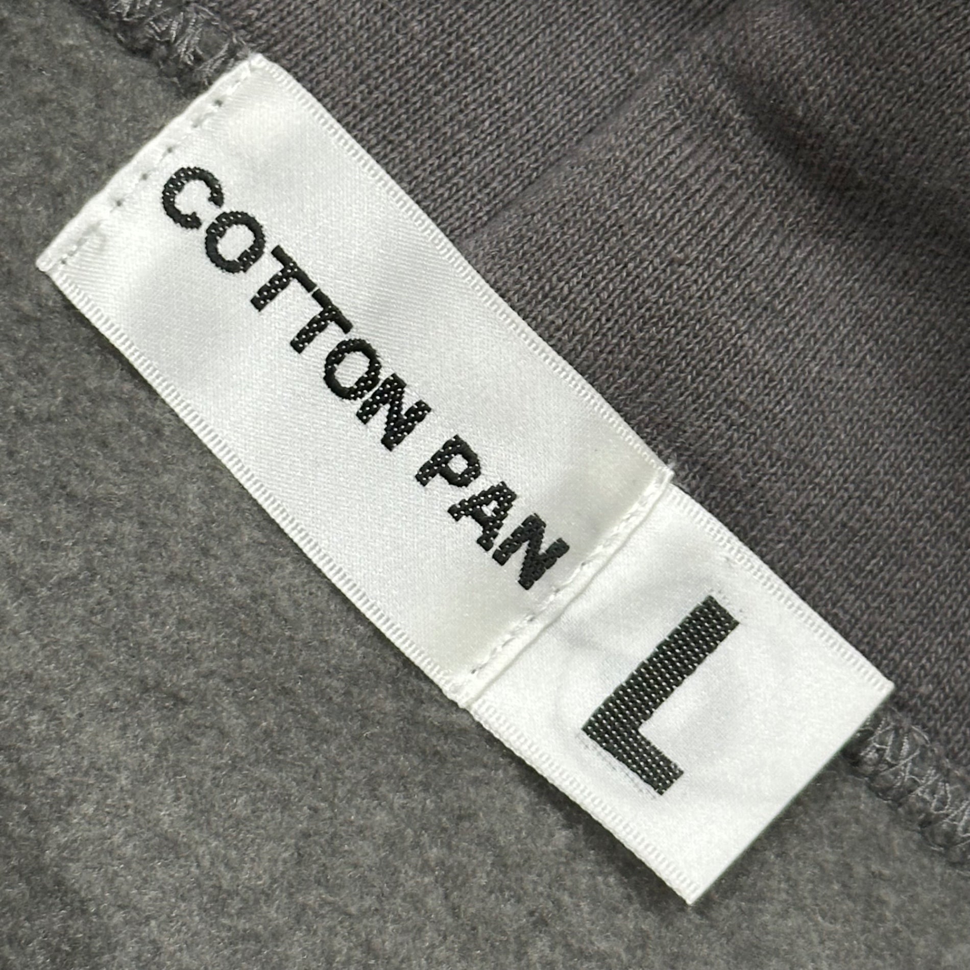 COTTON PAN(コットンパン) Homage Print Pullover Hoodie オマージュ プリント プルオーバー フーディ パーカー L チャコールグレー×ブラック