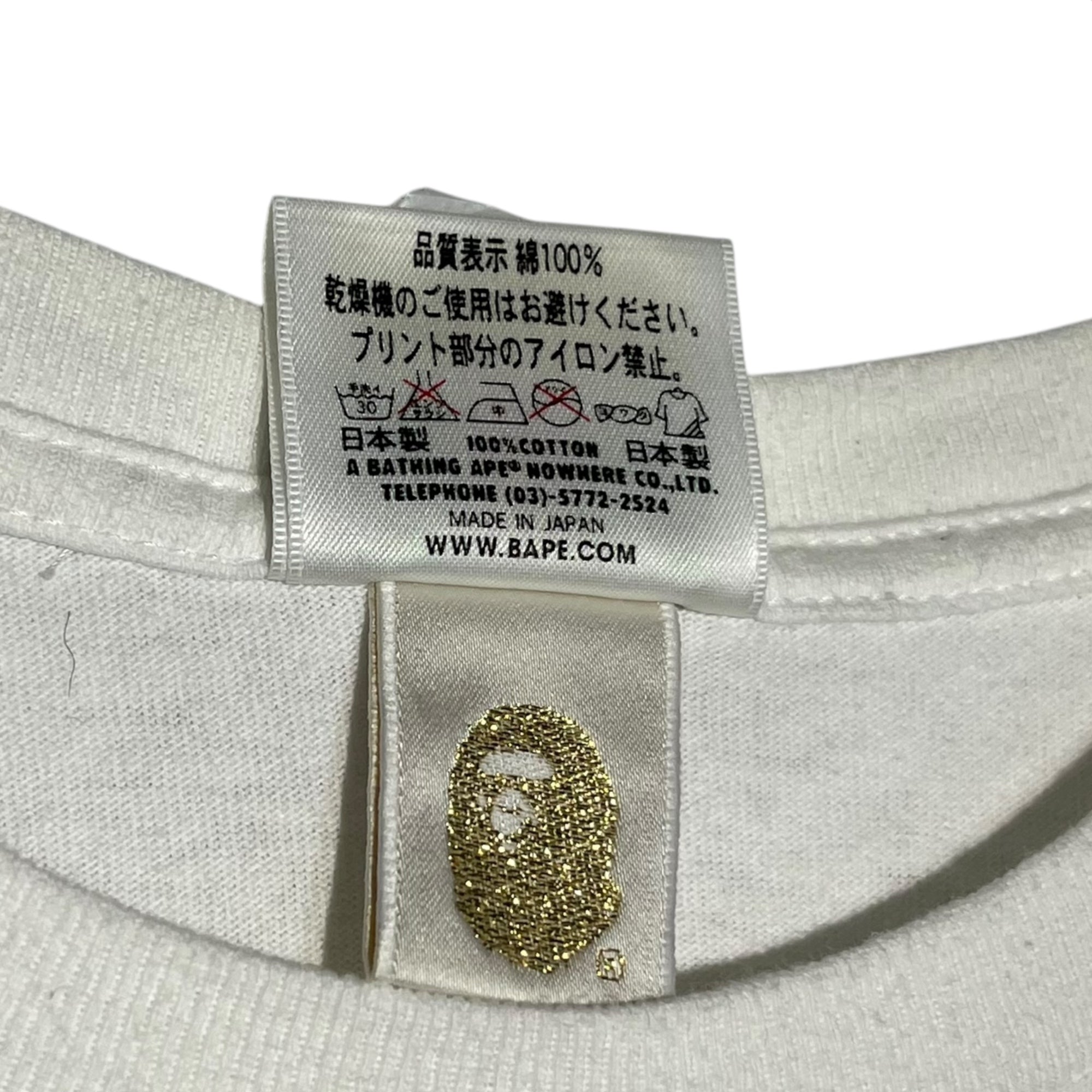 A BATHING APE(アベイシングエイプ) BUSY WORKS T-SHIRT ビジー ワークス Tシャツ S ホワイト