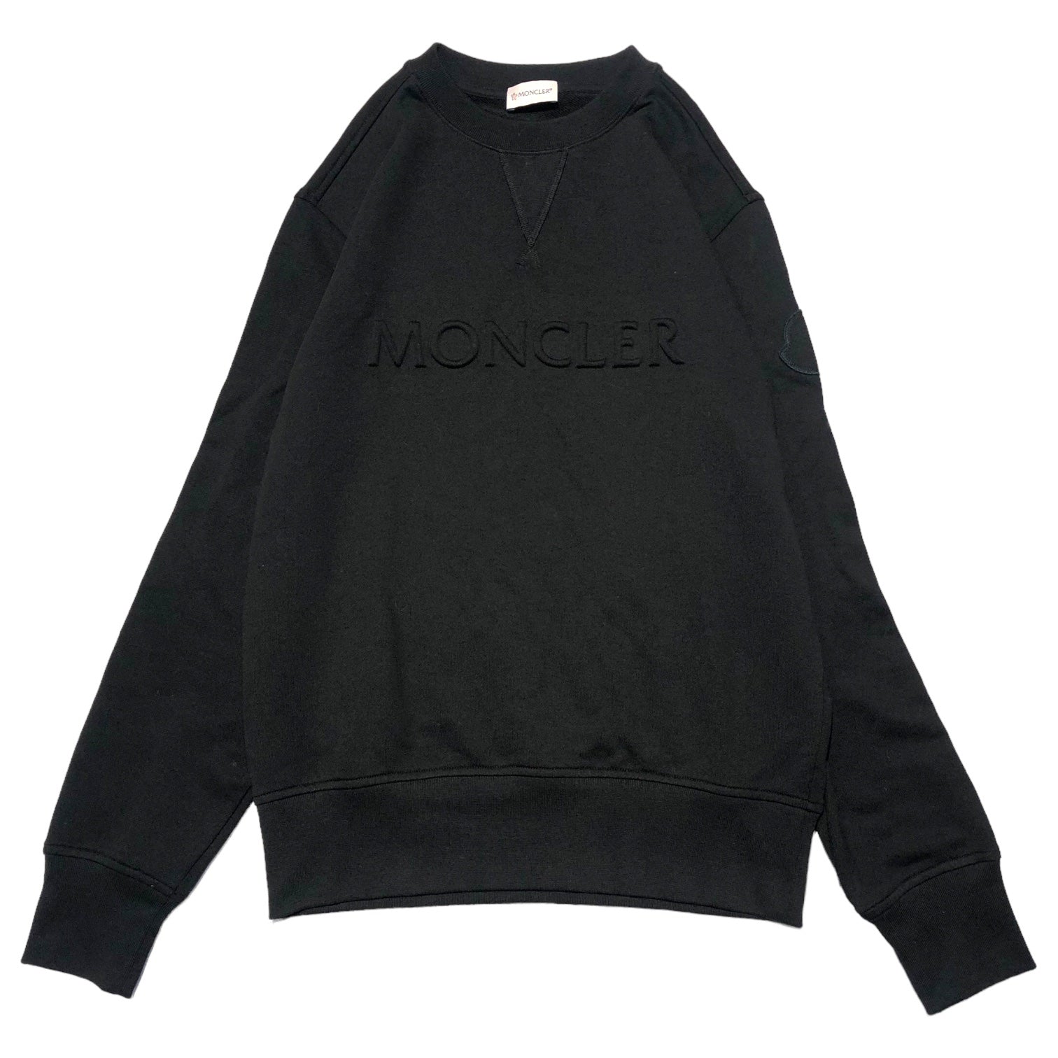 MONCLER(モンクレール) 23AW FELPA GIROCOLLO クルーネック ロゴ スウェット I10918G00027 899WP S ブラック