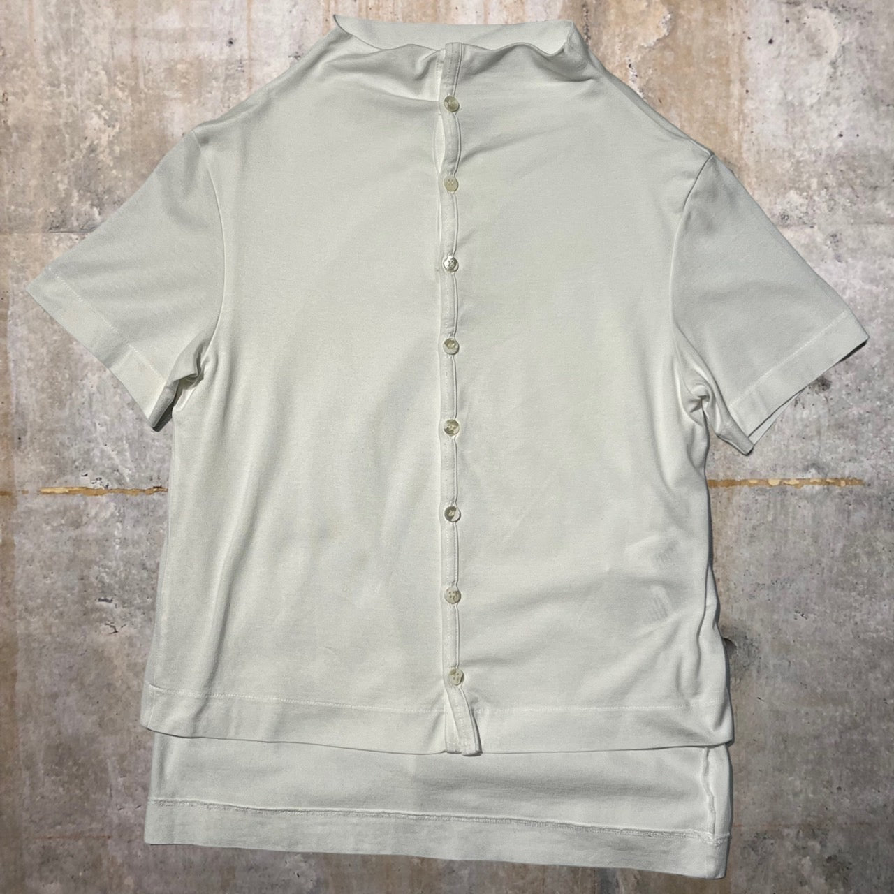 tricot COMME des GARCONS(トリココムデギャルソン) S/Sオールドレイヤードカットソー TT 020040 表記なし(FREE) ホワイト AD2001